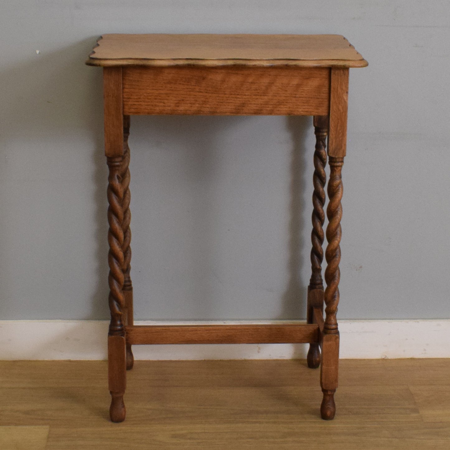 Oak Barley-Twist Side Table
