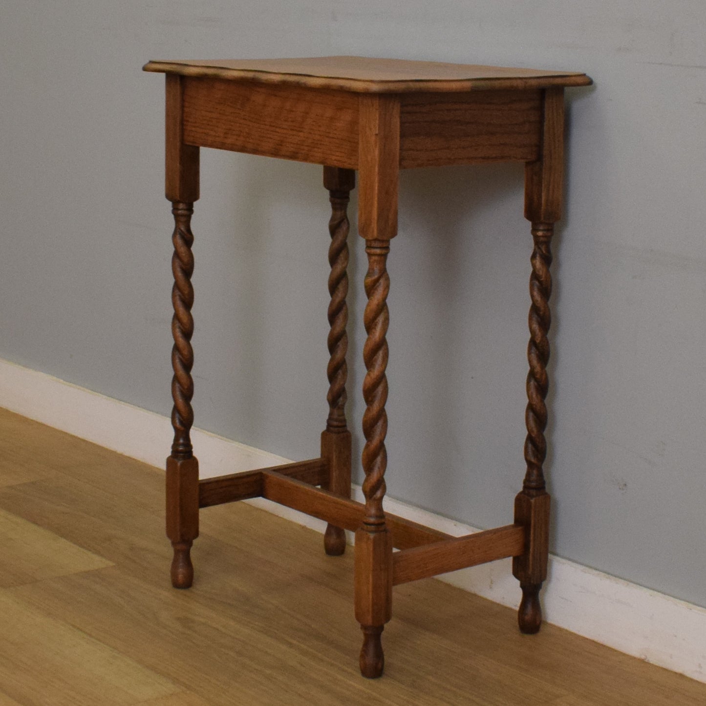 Oak Barley-Twist Side Table