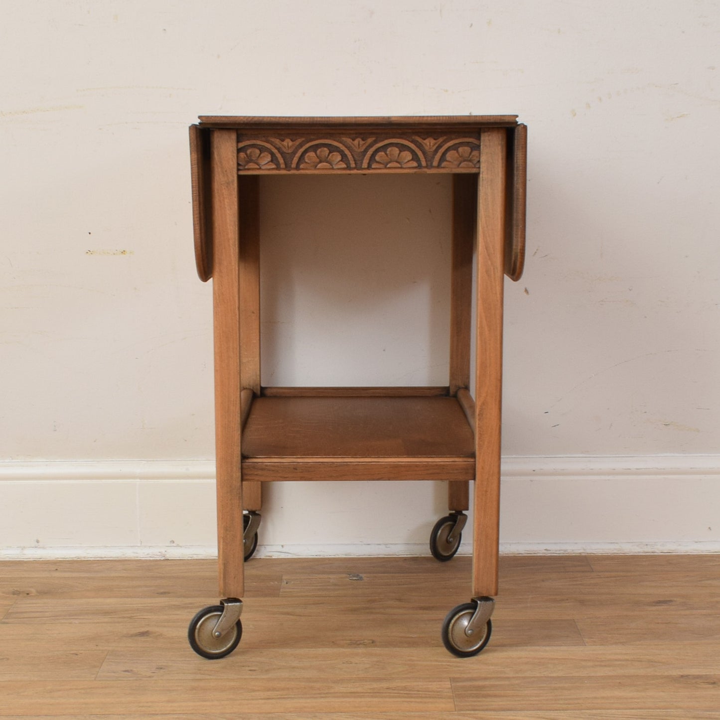 Oak Rotating Drop Leaf Trolley
