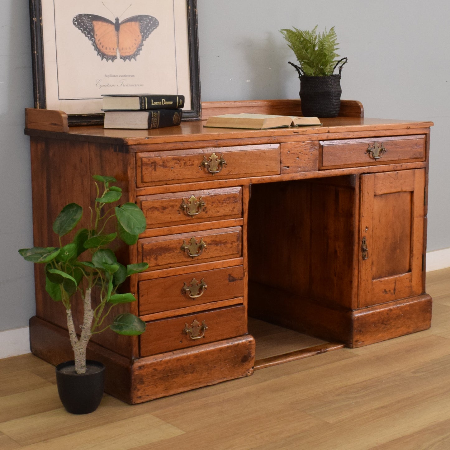 Large Rustic Pine Desk