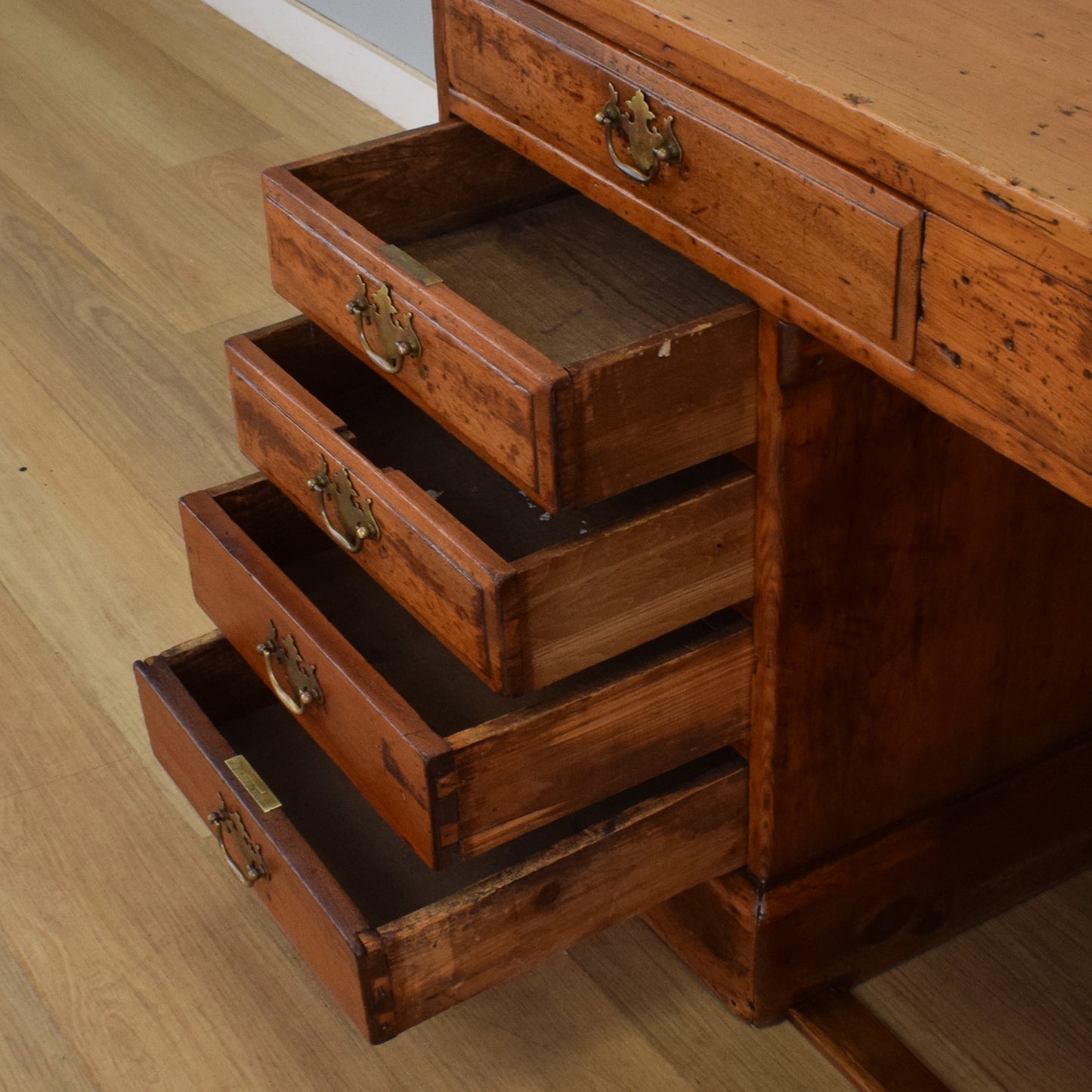 Large Rustic Pine Desk