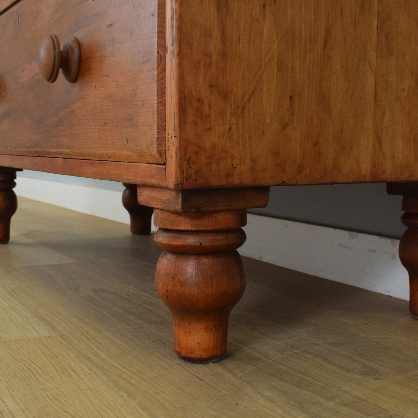 Large Rustic Pine Chest of Drawers