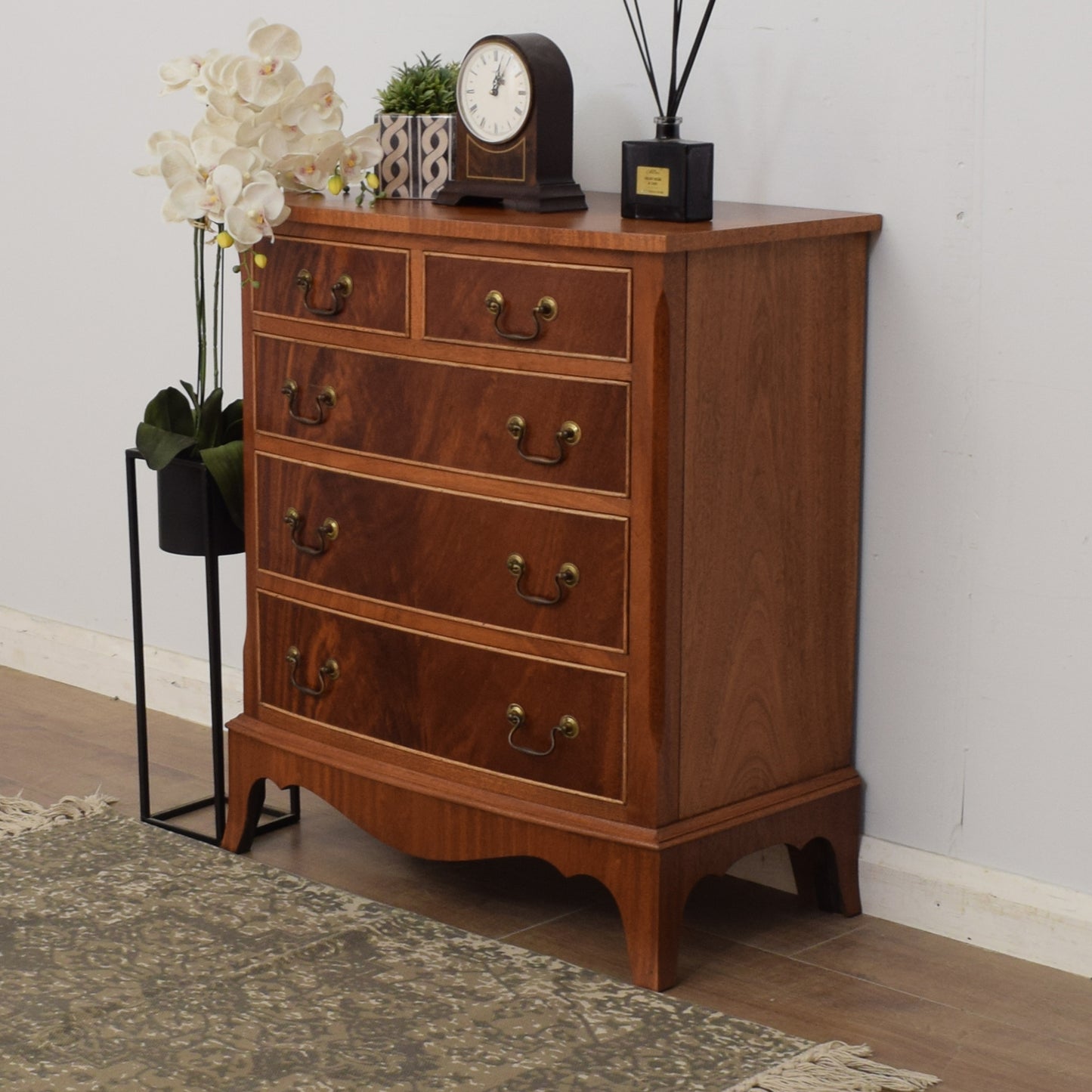Bow Fronted Mahogany Chest of Drawers