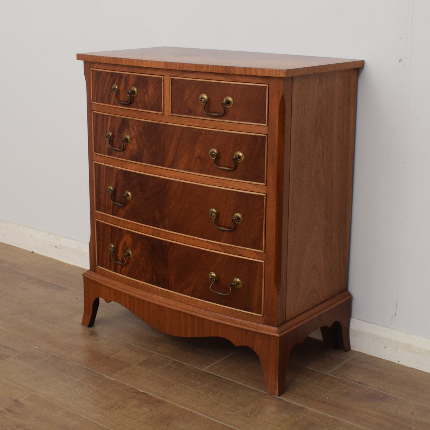 Bow Fronted Mahogany Chest of Drawers