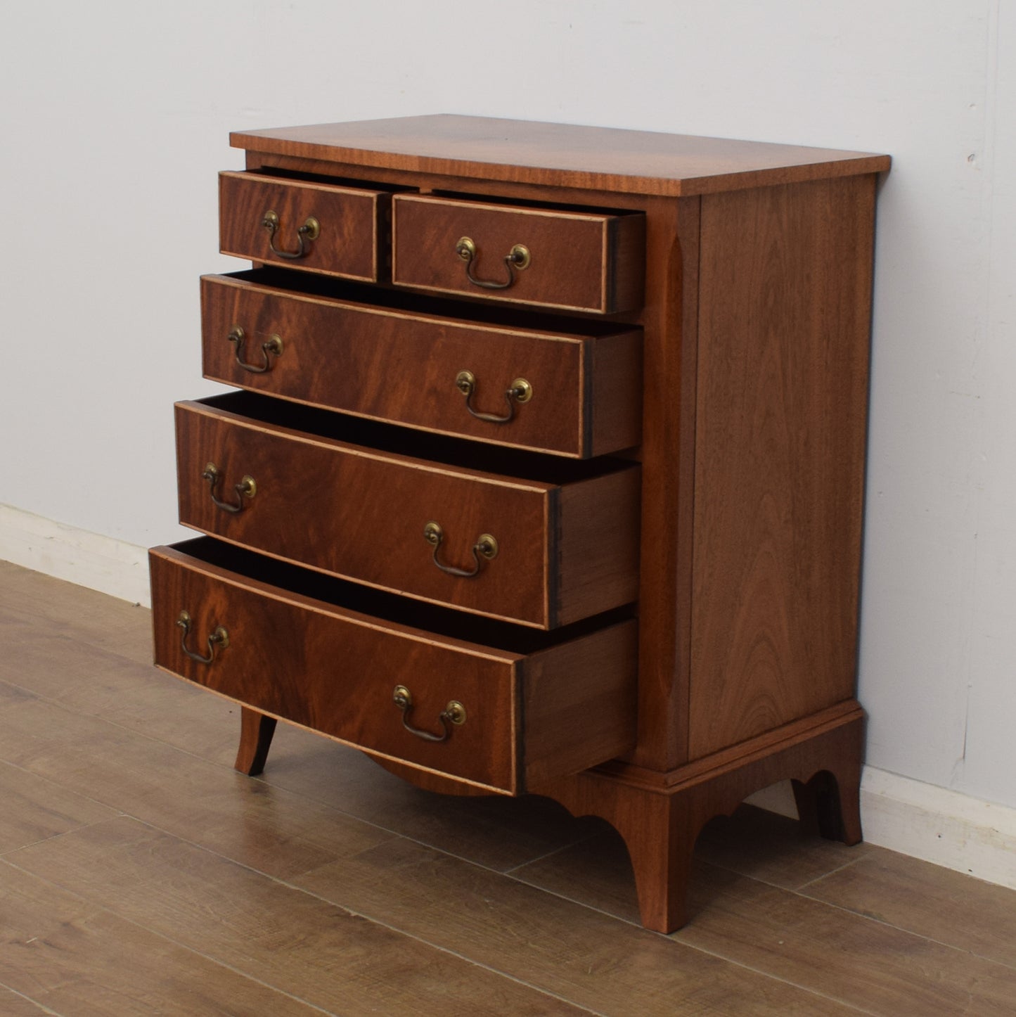 Bow Fronted Mahogany Chest of Drawers
