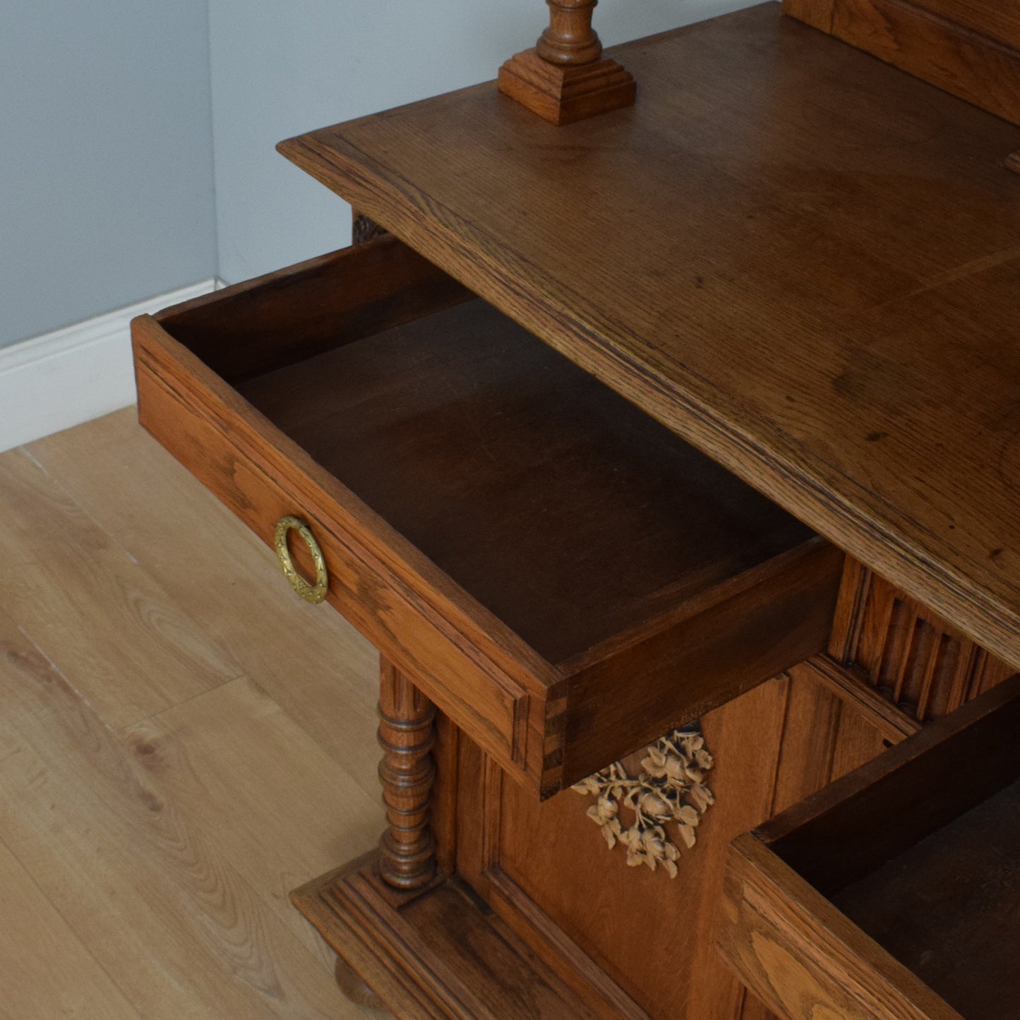 Large Carved French Buffet and Hutch