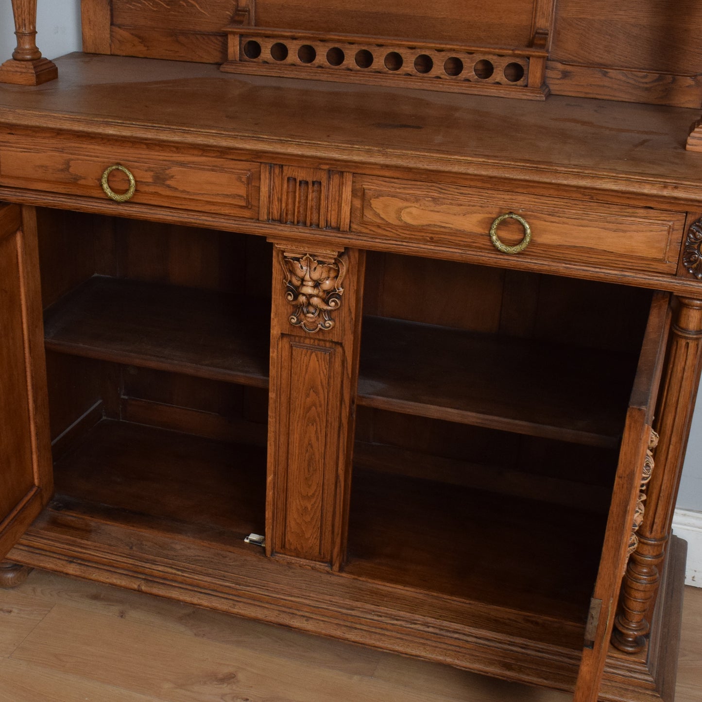 Large Carved French Buffet and Hutch