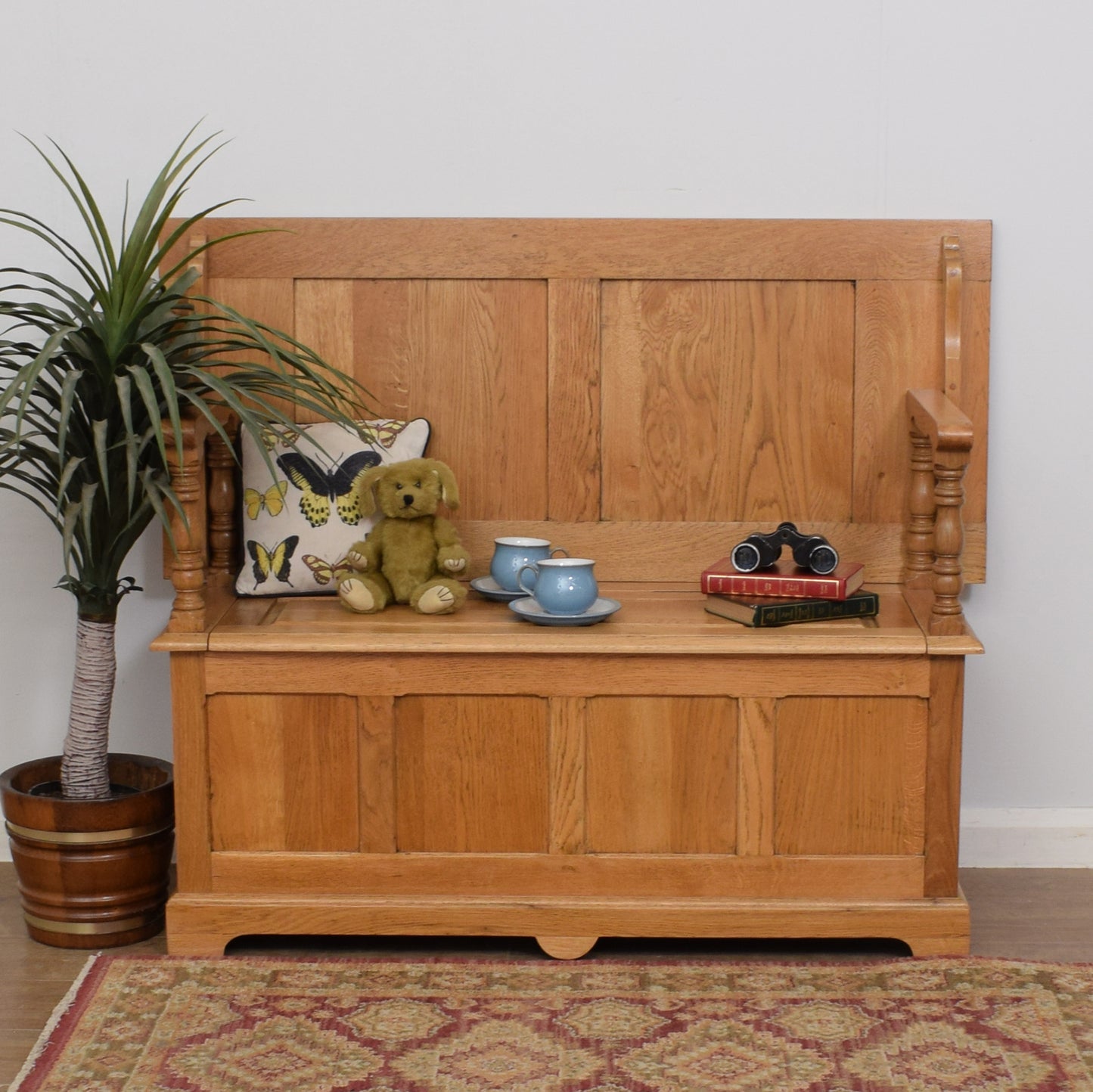 Restored Oak Monks Bench