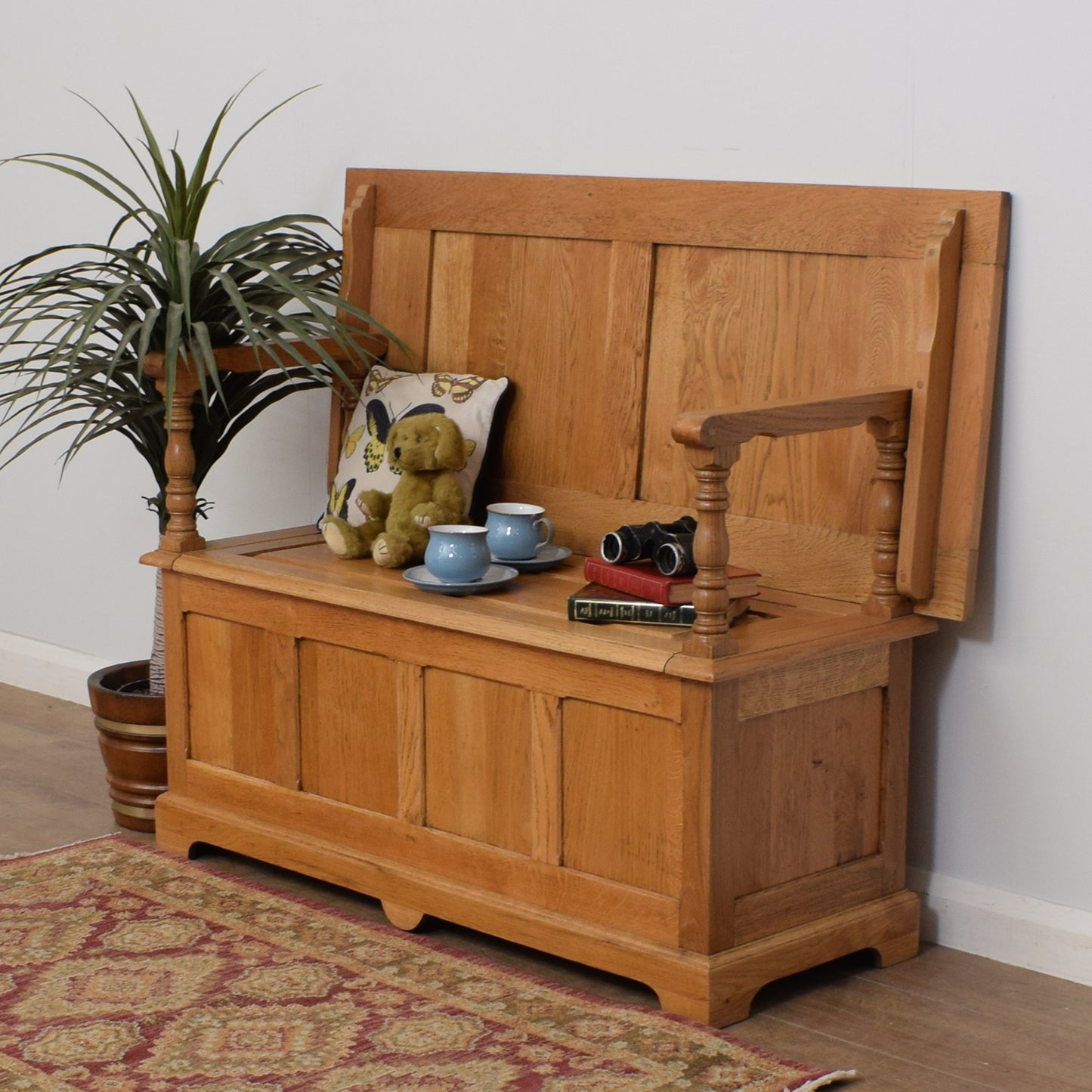 Restored Oak Monks Bench
