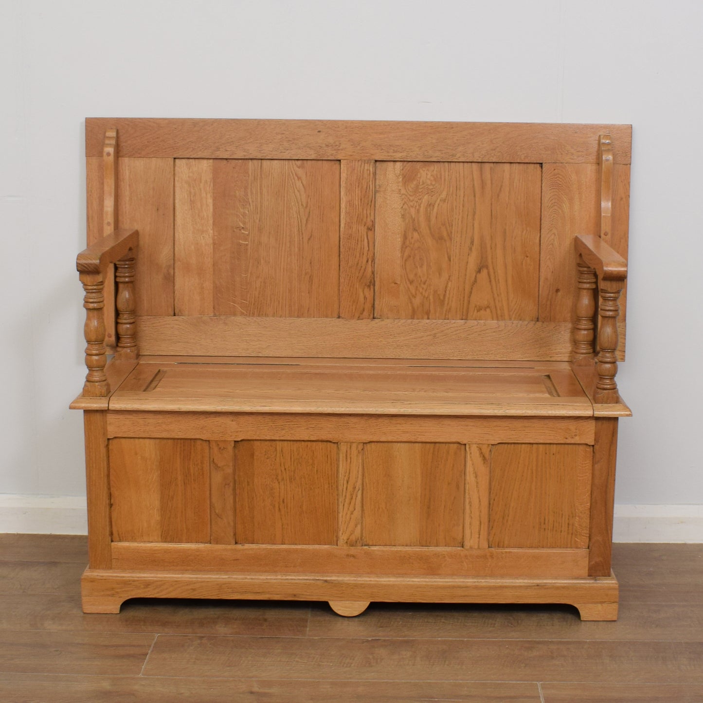 Restored Oak Monks Bench