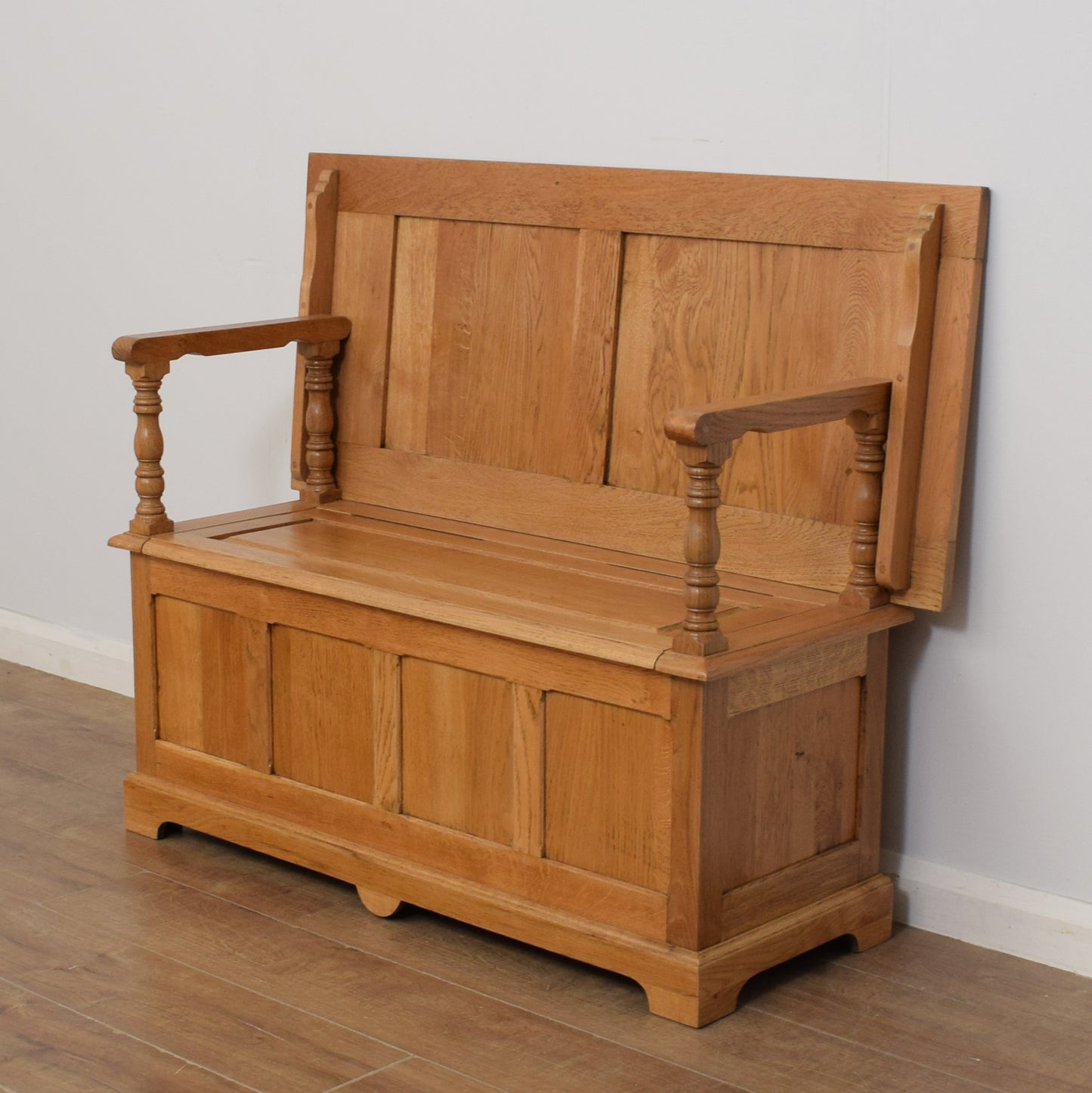 Restored Oak Monks Bench