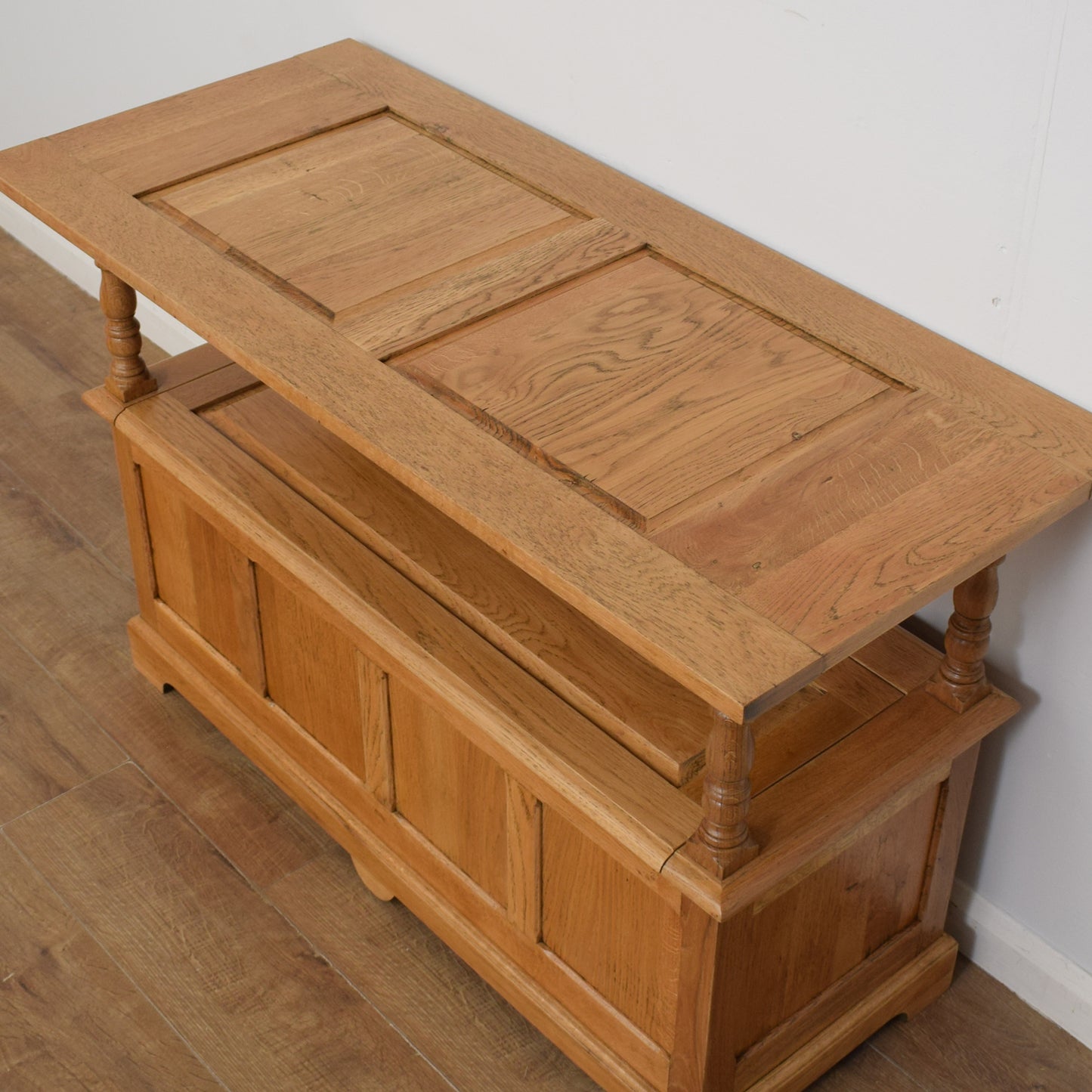 Restored Oak Monks Bench