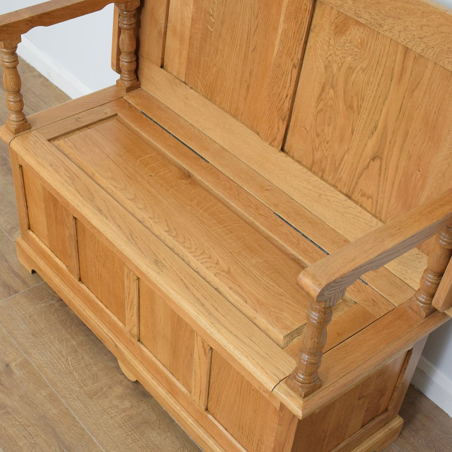 Restored Oak Monks Bench