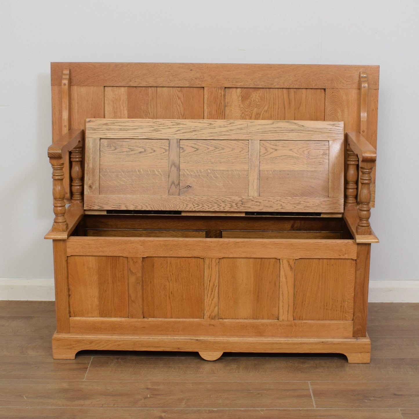 Restored Oak Monks Bench