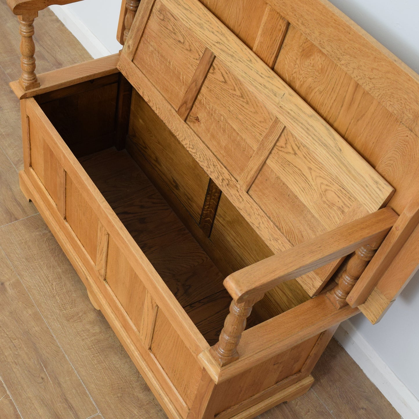 Restored Oak Monks Bench