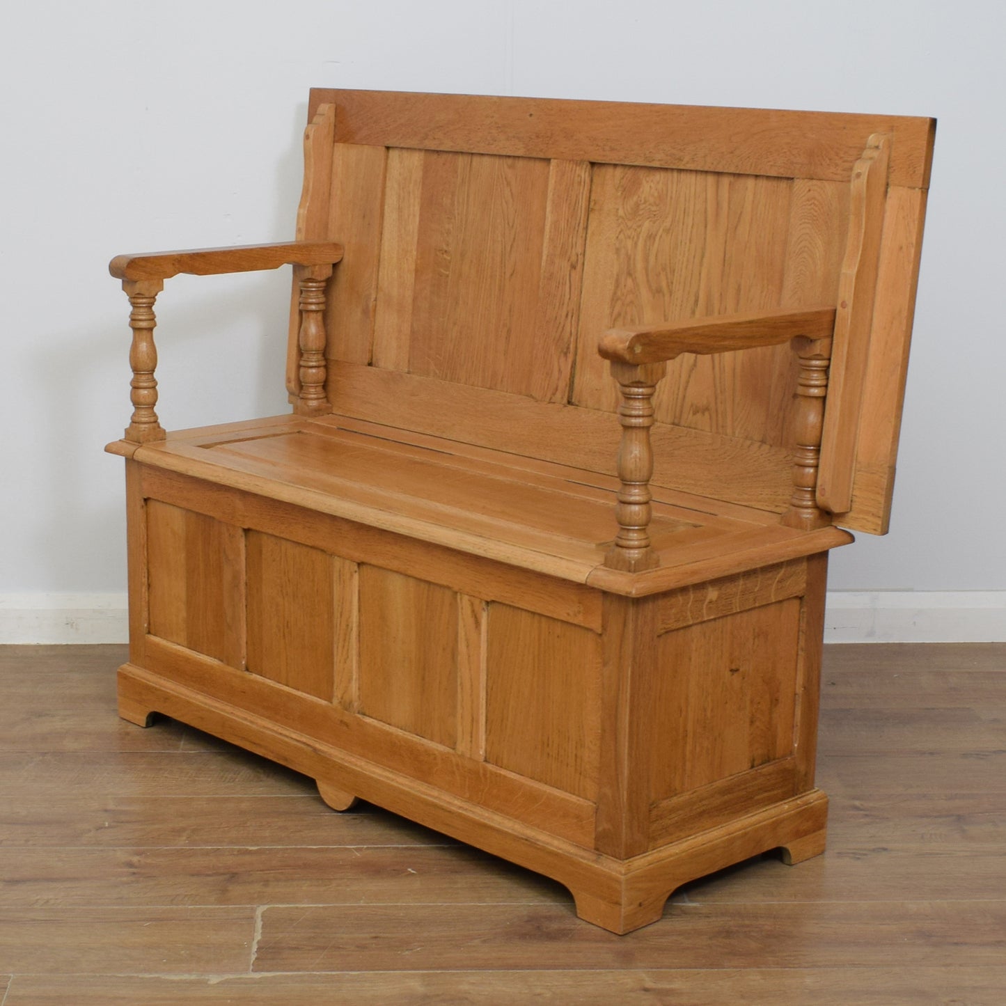 Restored Oak Monks Bench