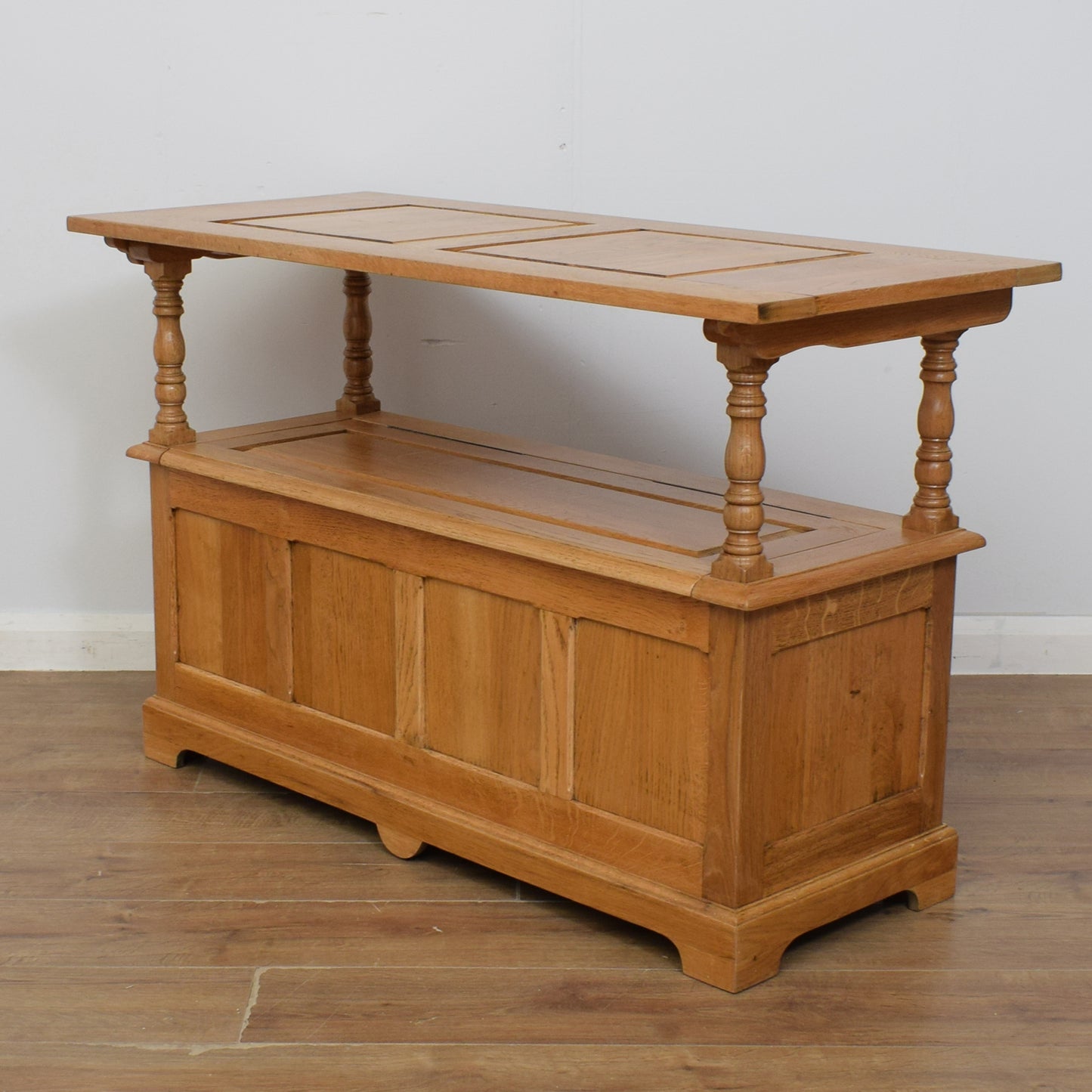 Restored Oak Monks Bench