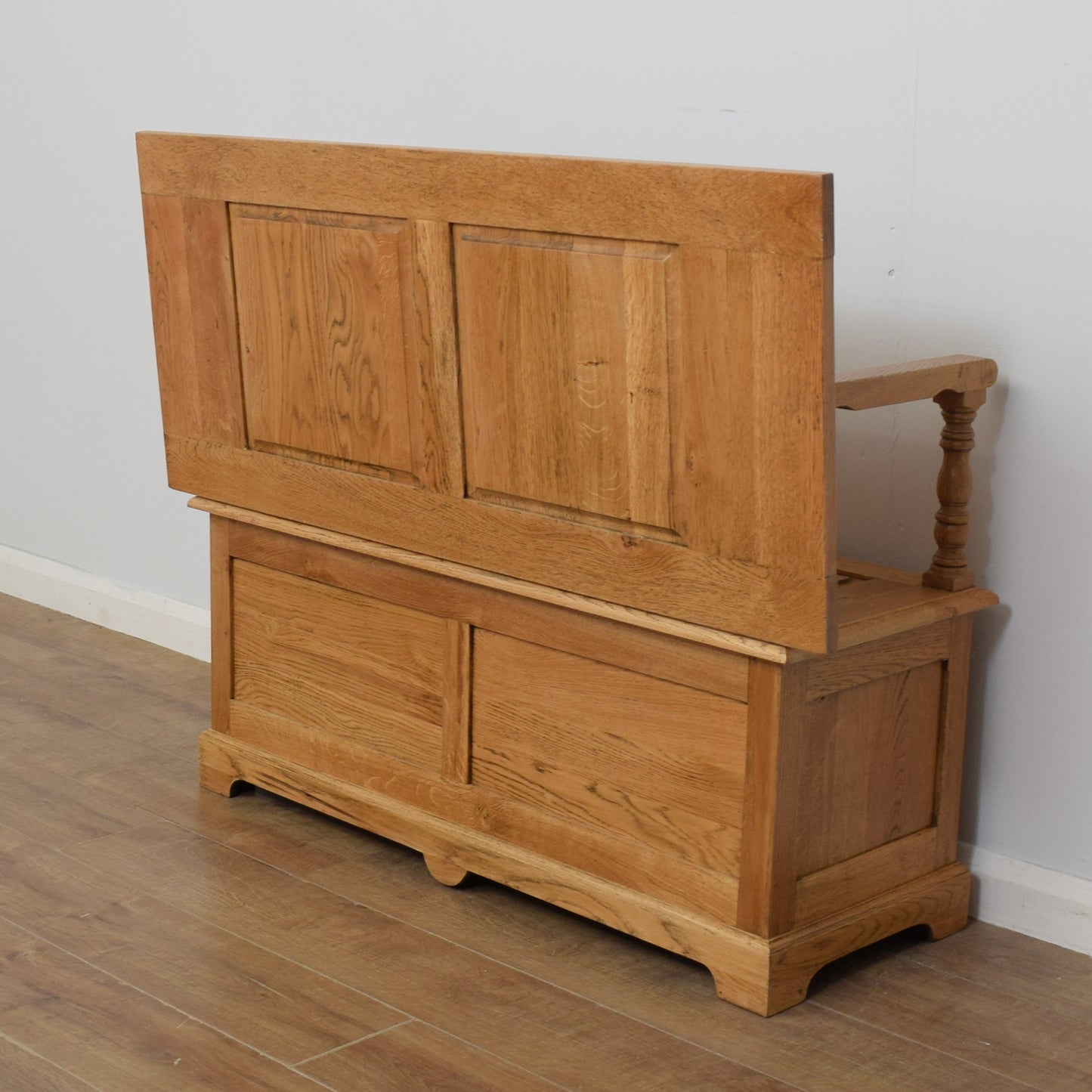 Restored Oak Monks Bench