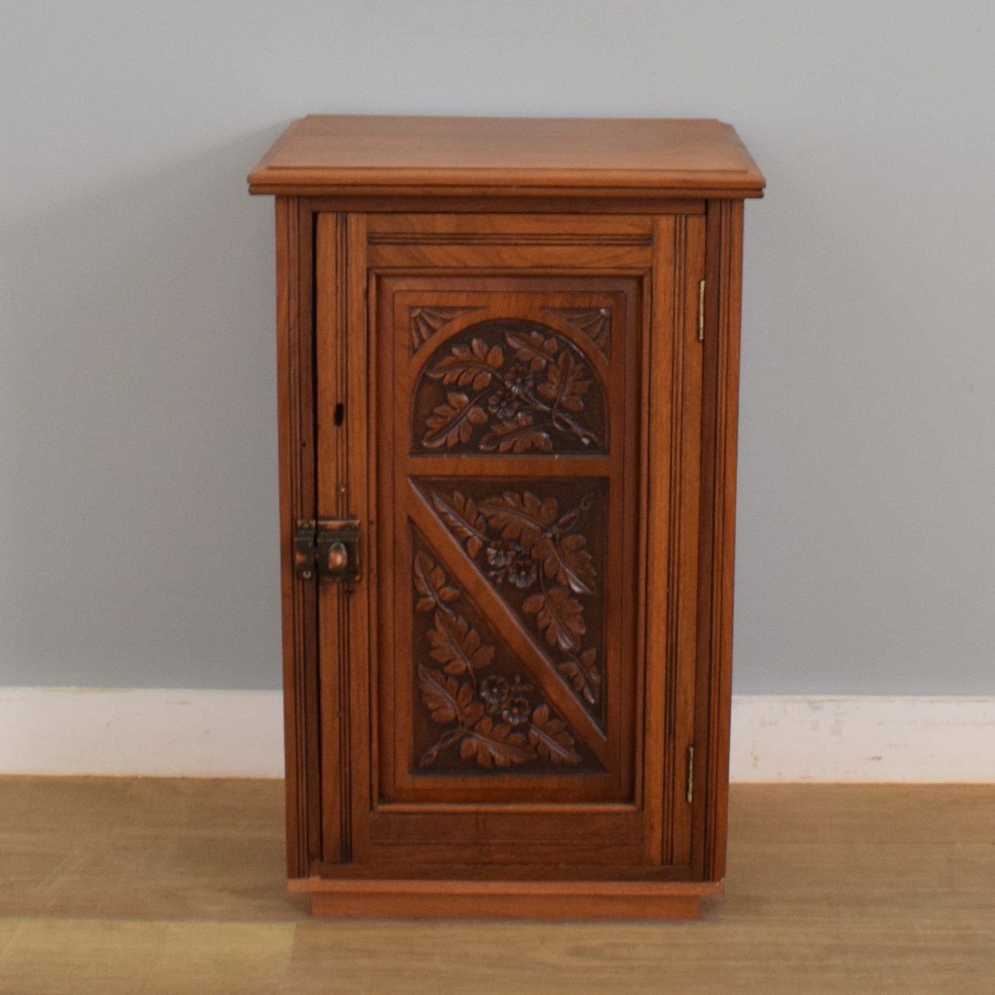 Carved Mahogany Pot Cupboard