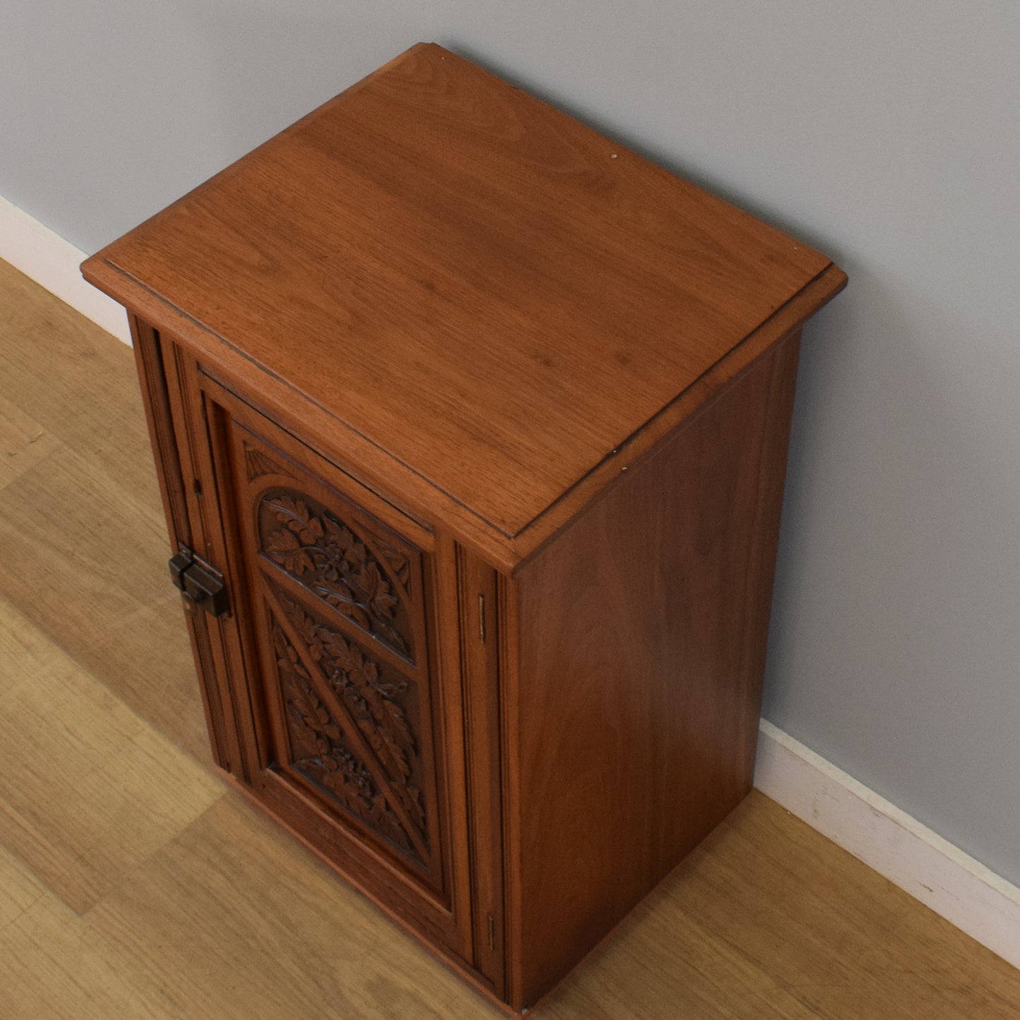 Carved Mahogany Pot Cupboard