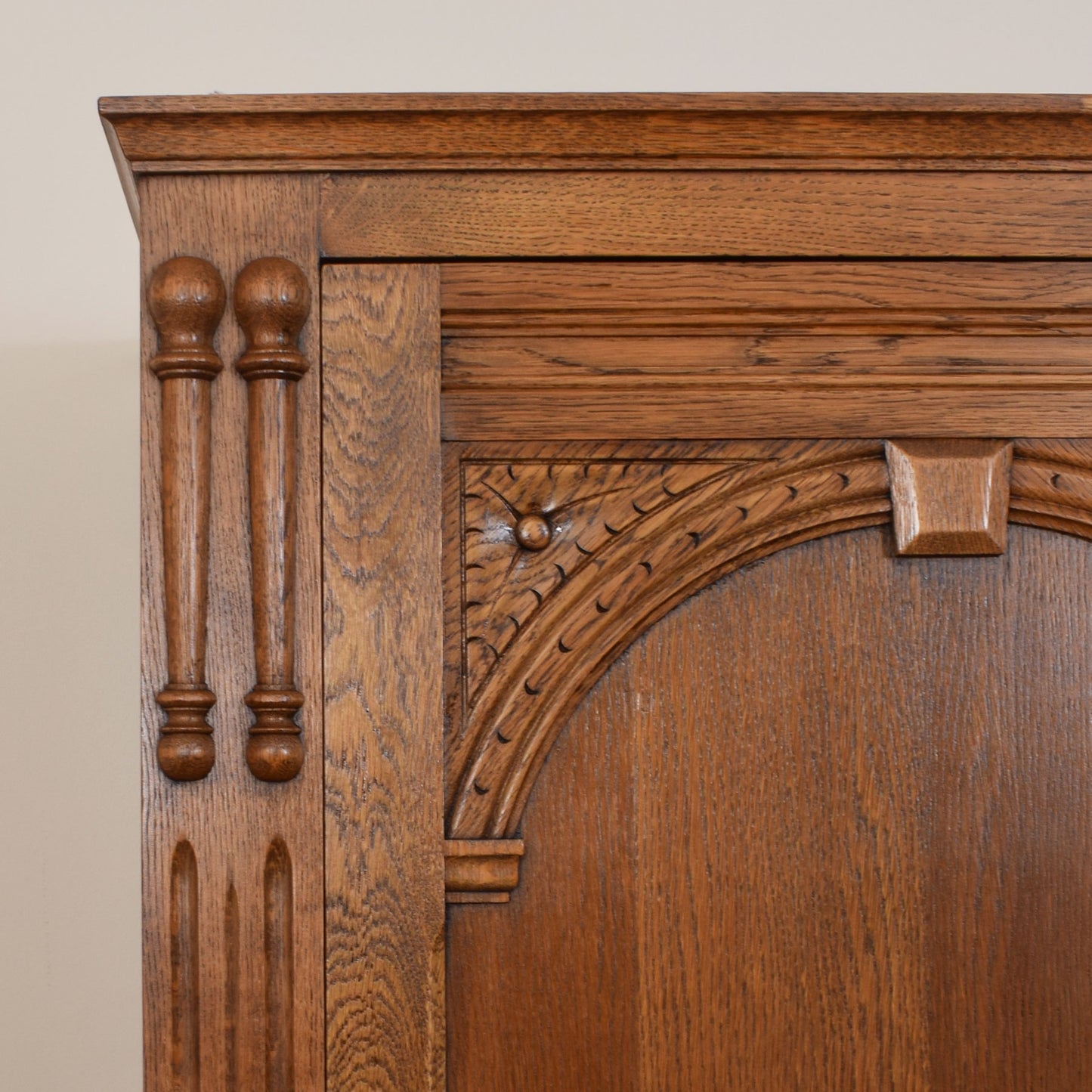 Restored Oak Single Wardrobe