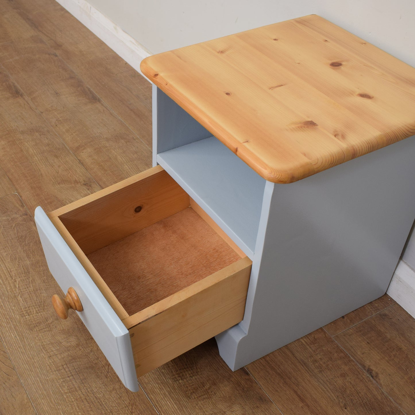 Painted Pine Bedside Cabinet