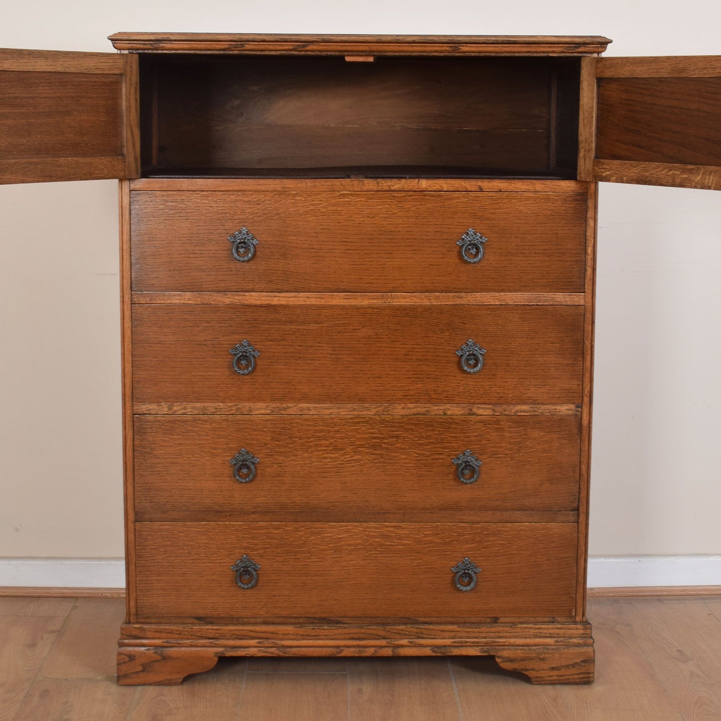 Oak Four-Drawer Tallboy
