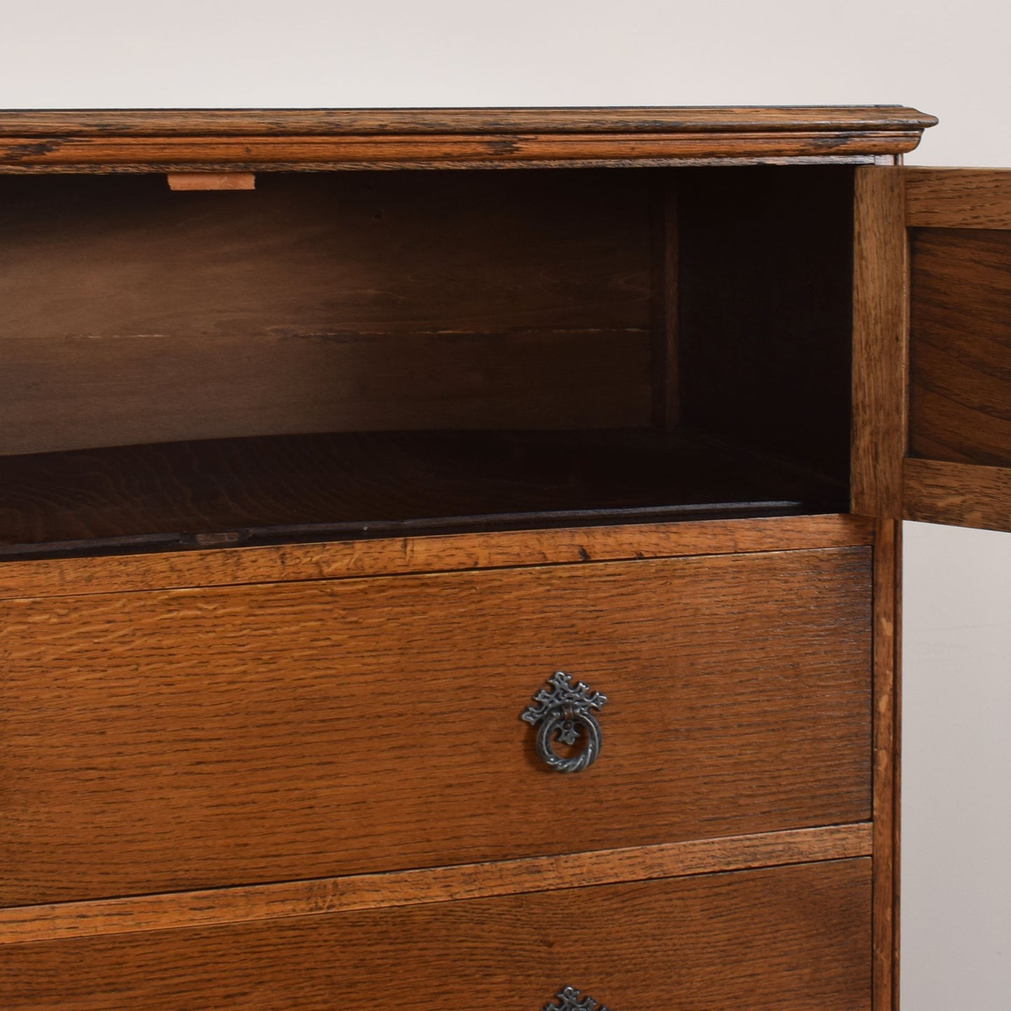 Oak Four-Drawer Tallboy