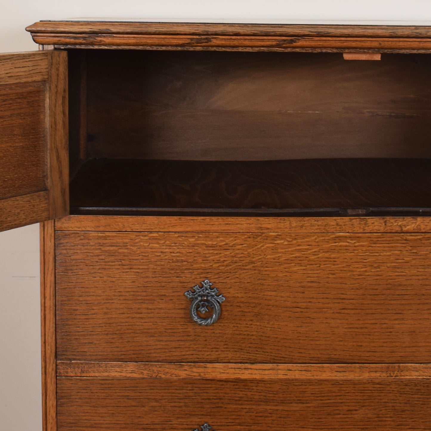 Oak Four-Drawer Tallboy