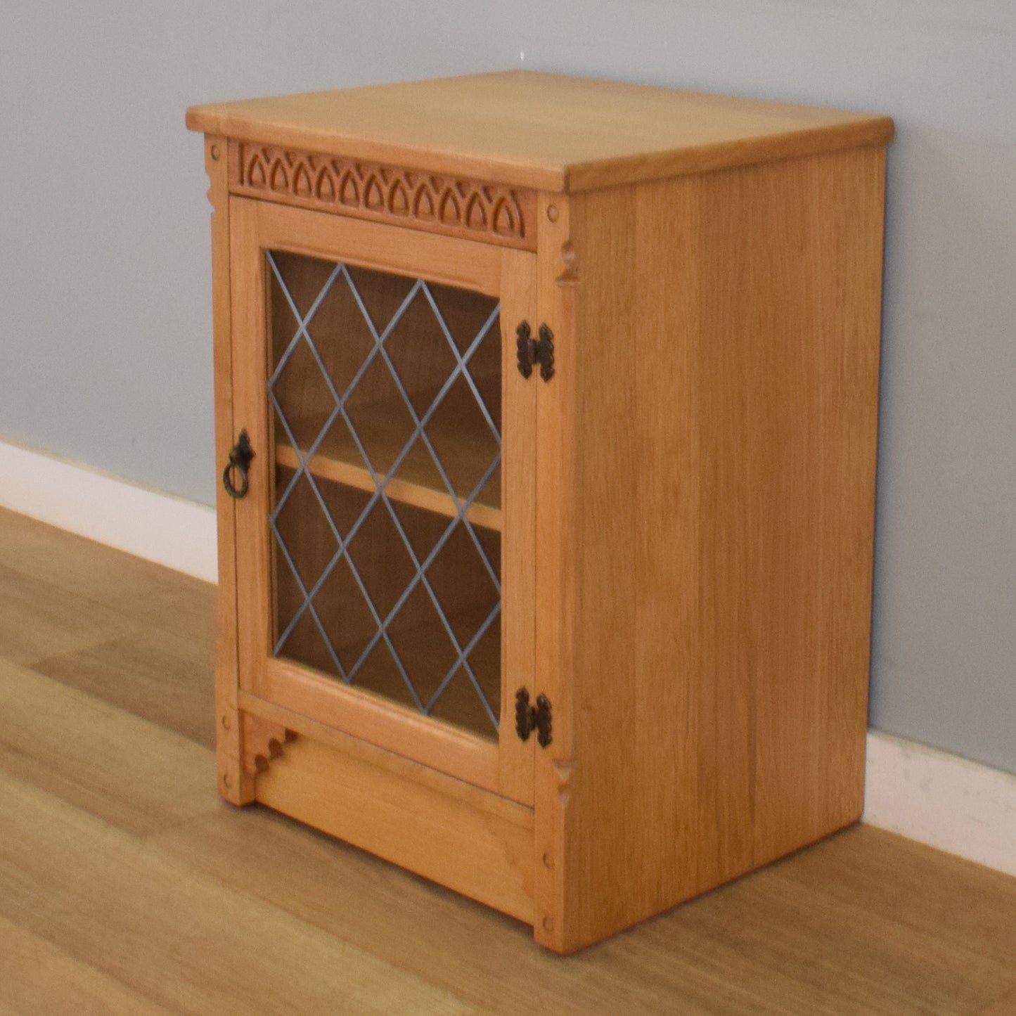 Blonde Oak Glazed Cabinet