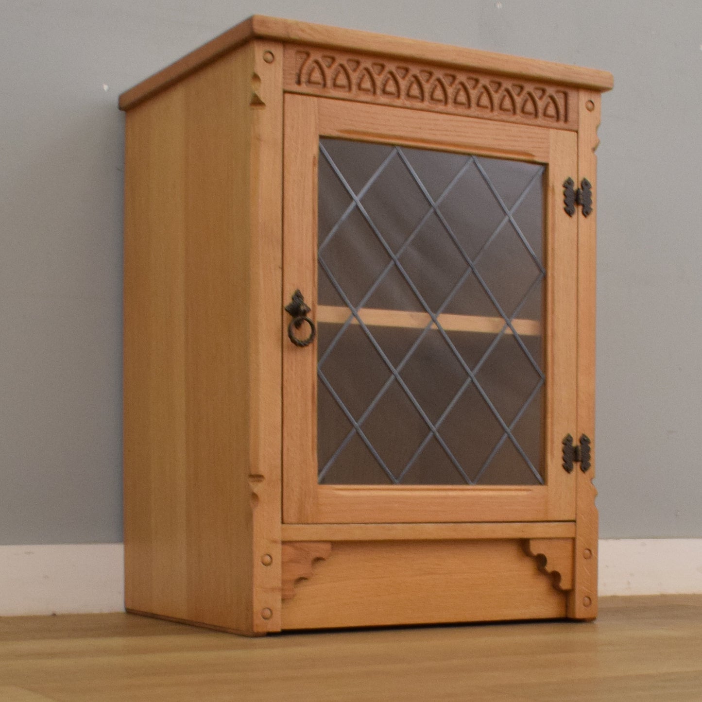 Blonde Oak Glazed Cabinet