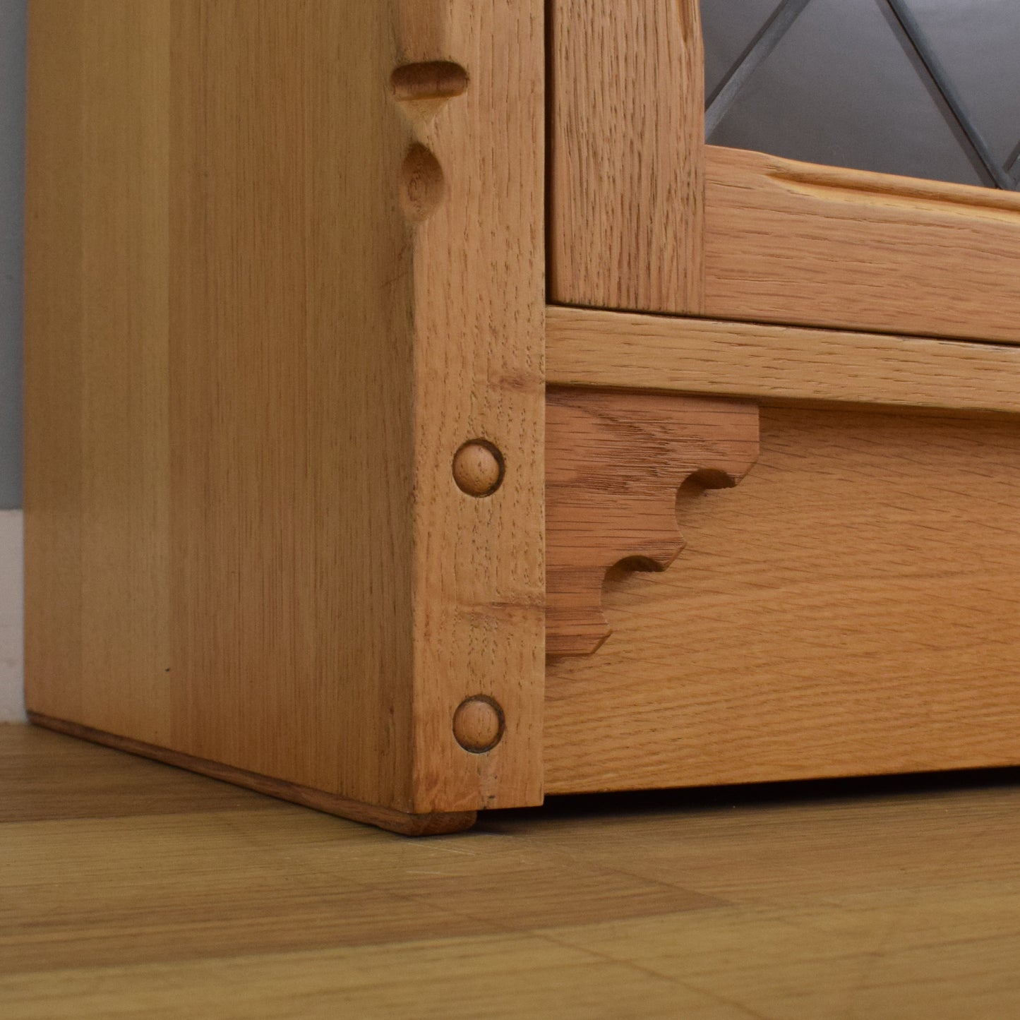 Blonde Oak Glazed Cabinet