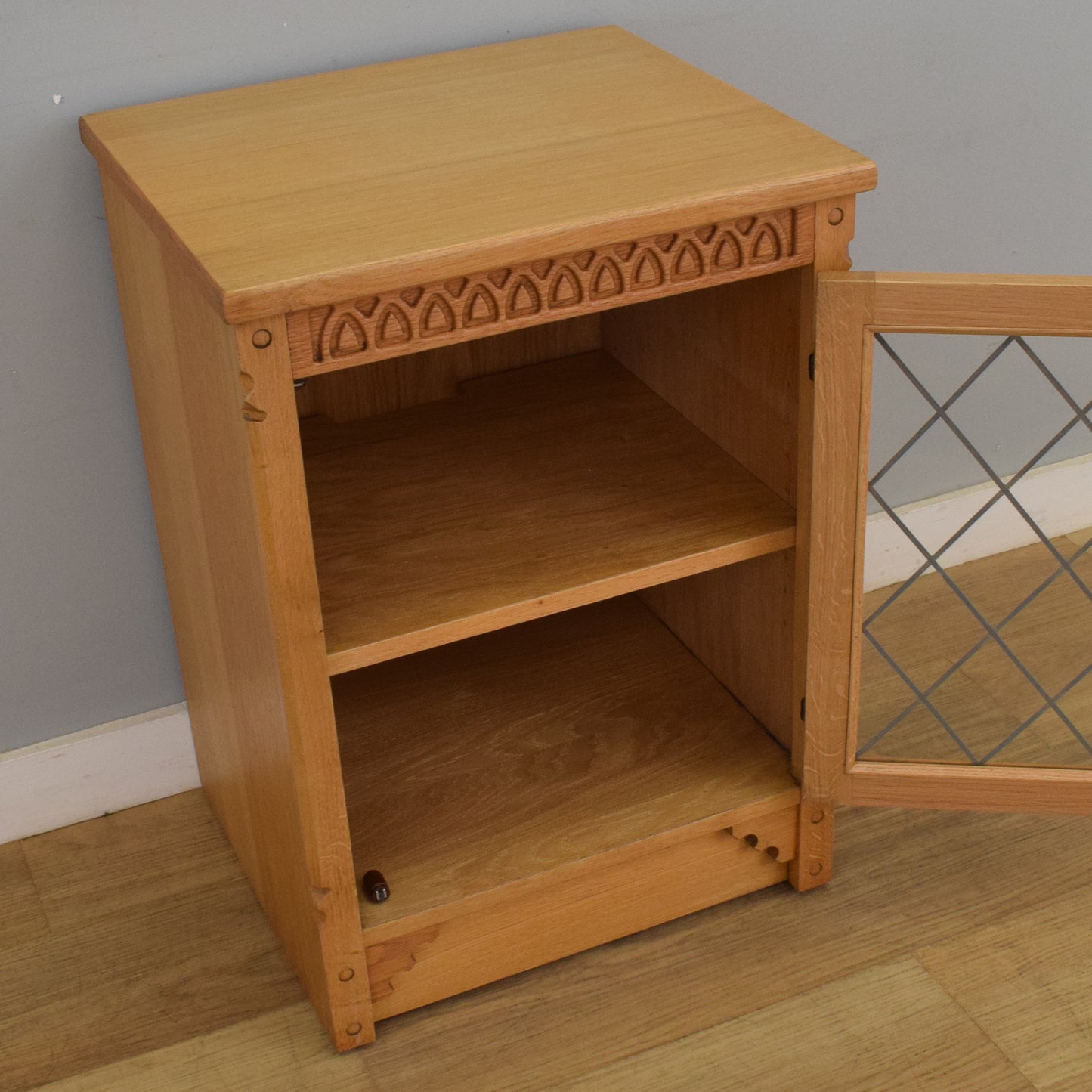Blonde Oak Glazed Cabinet