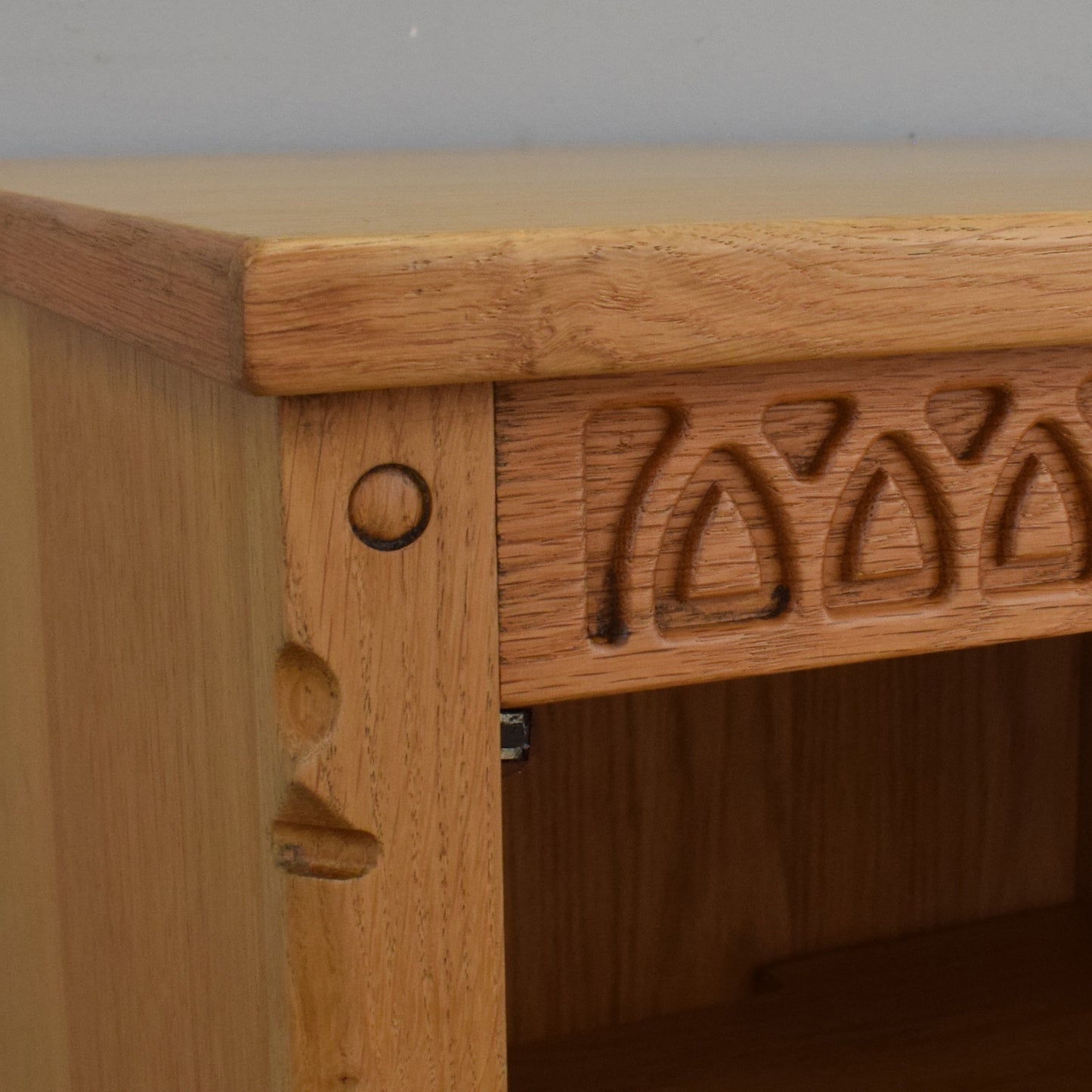 Blonde Oak Glazed Cabinet