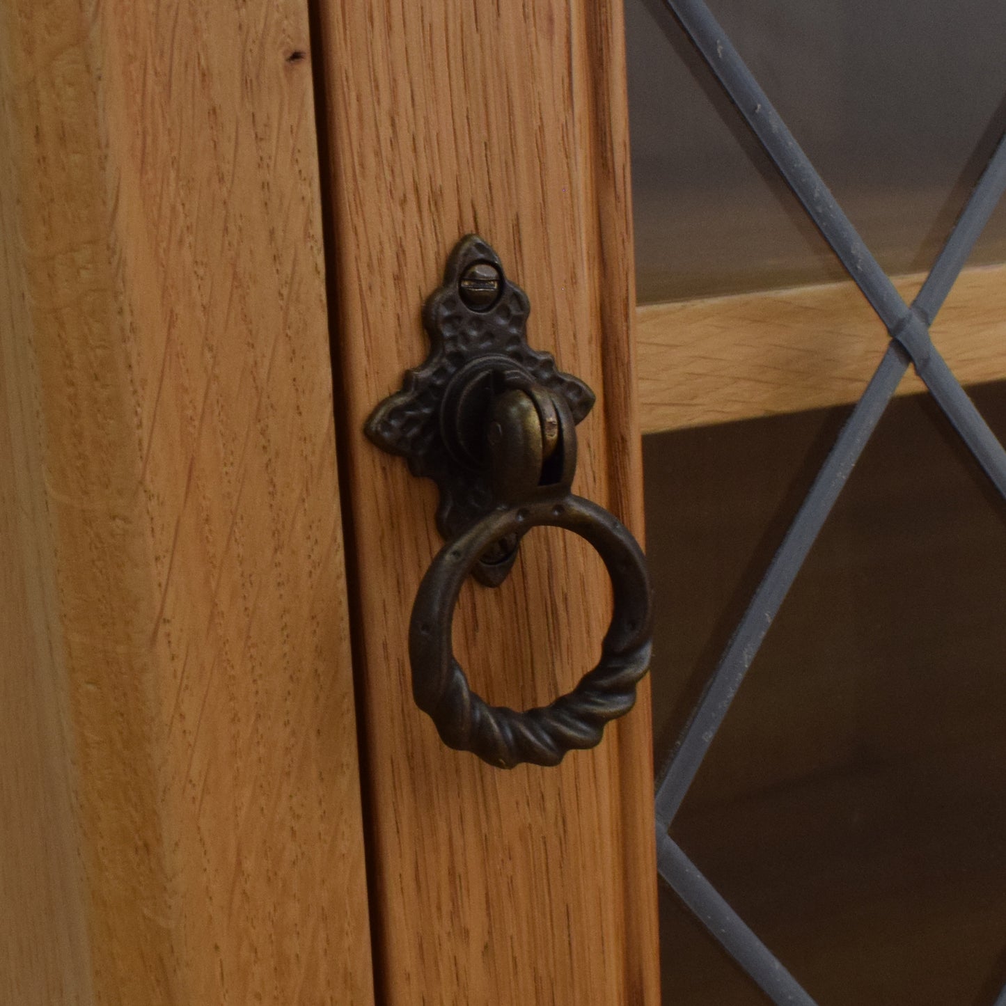 Blonde Oak Glazed Cabinet