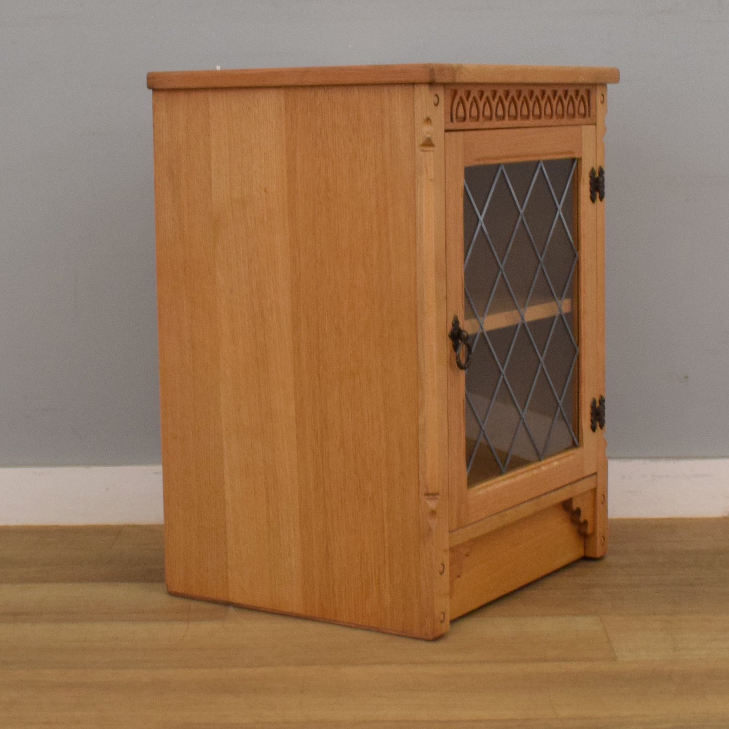 Blonde Oak Glazed Cabinet