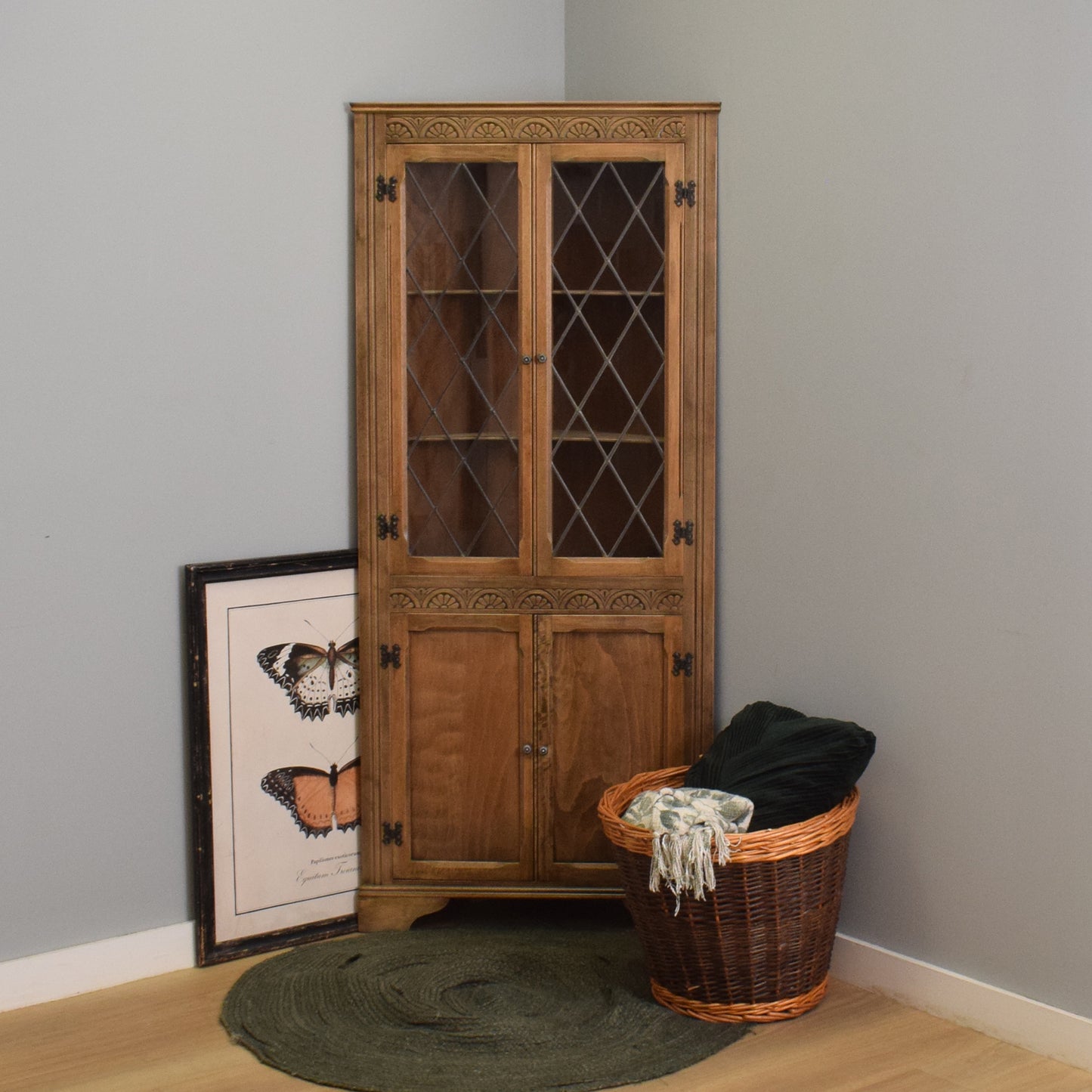 Oak Veneer Corner Unit