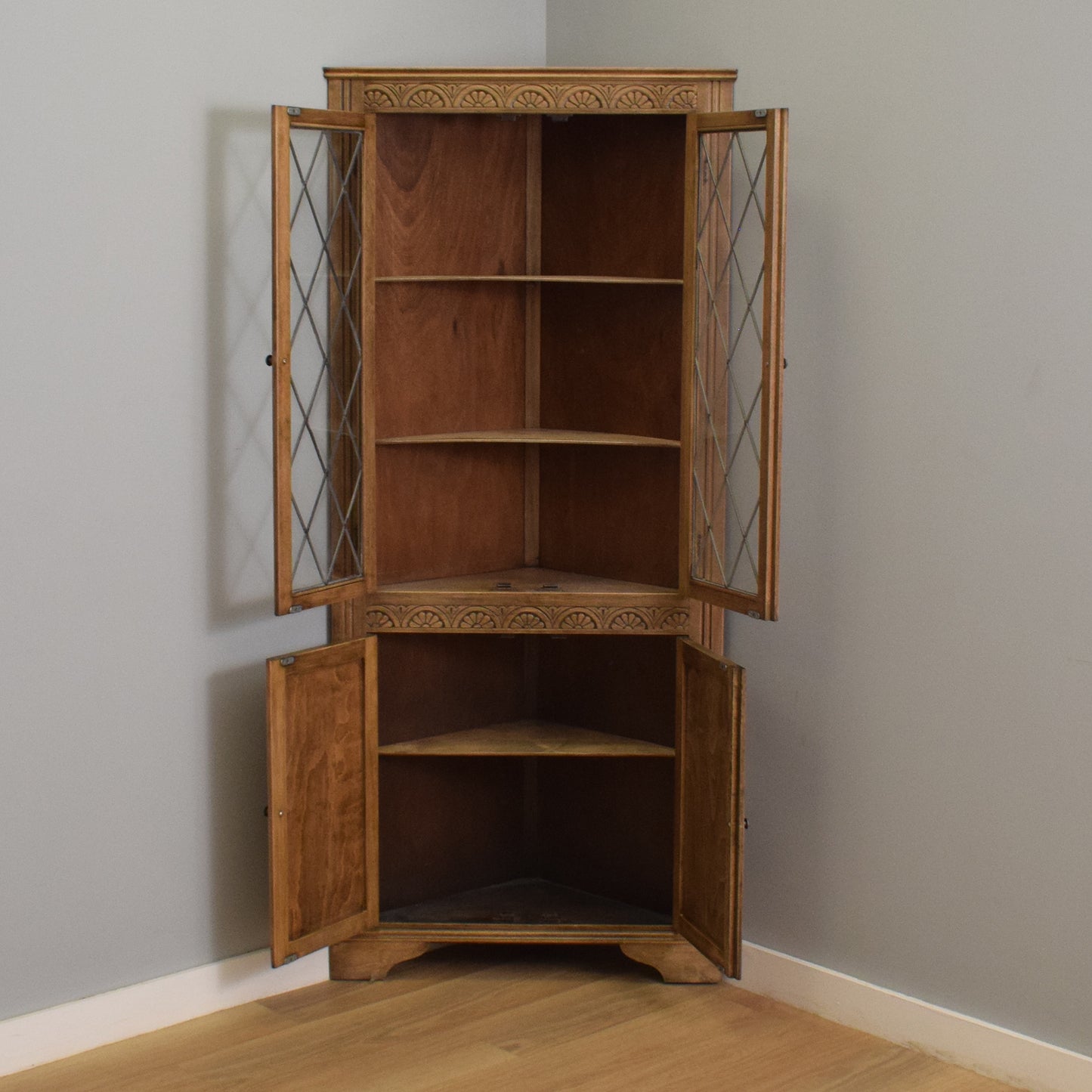 Oak Veneer Corner Unit