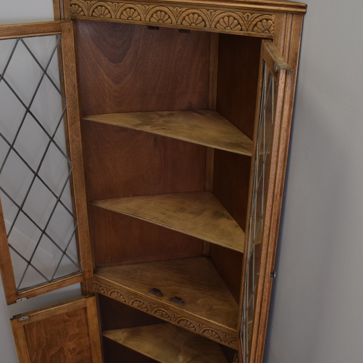 Oak Veneer Corner Unit