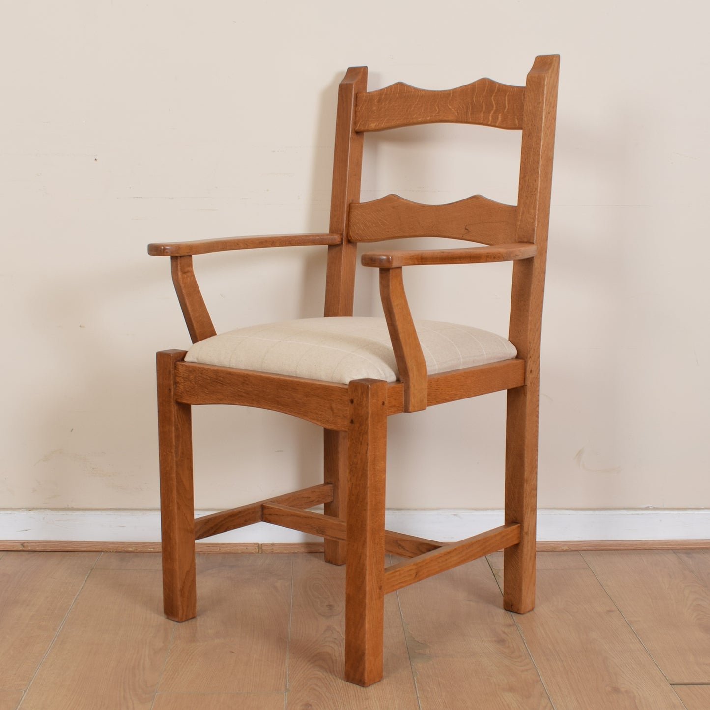 Solid Oak Table and Six Chairs