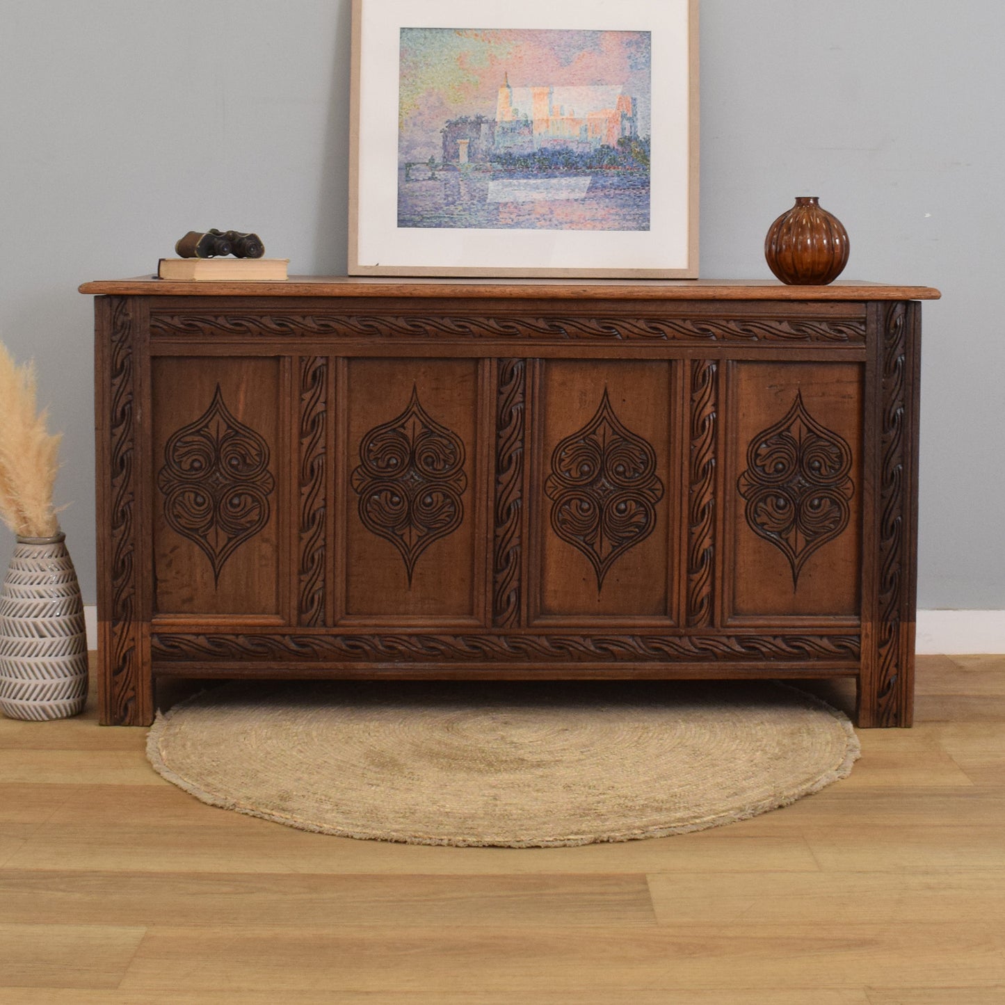 Antique Carved Coffer