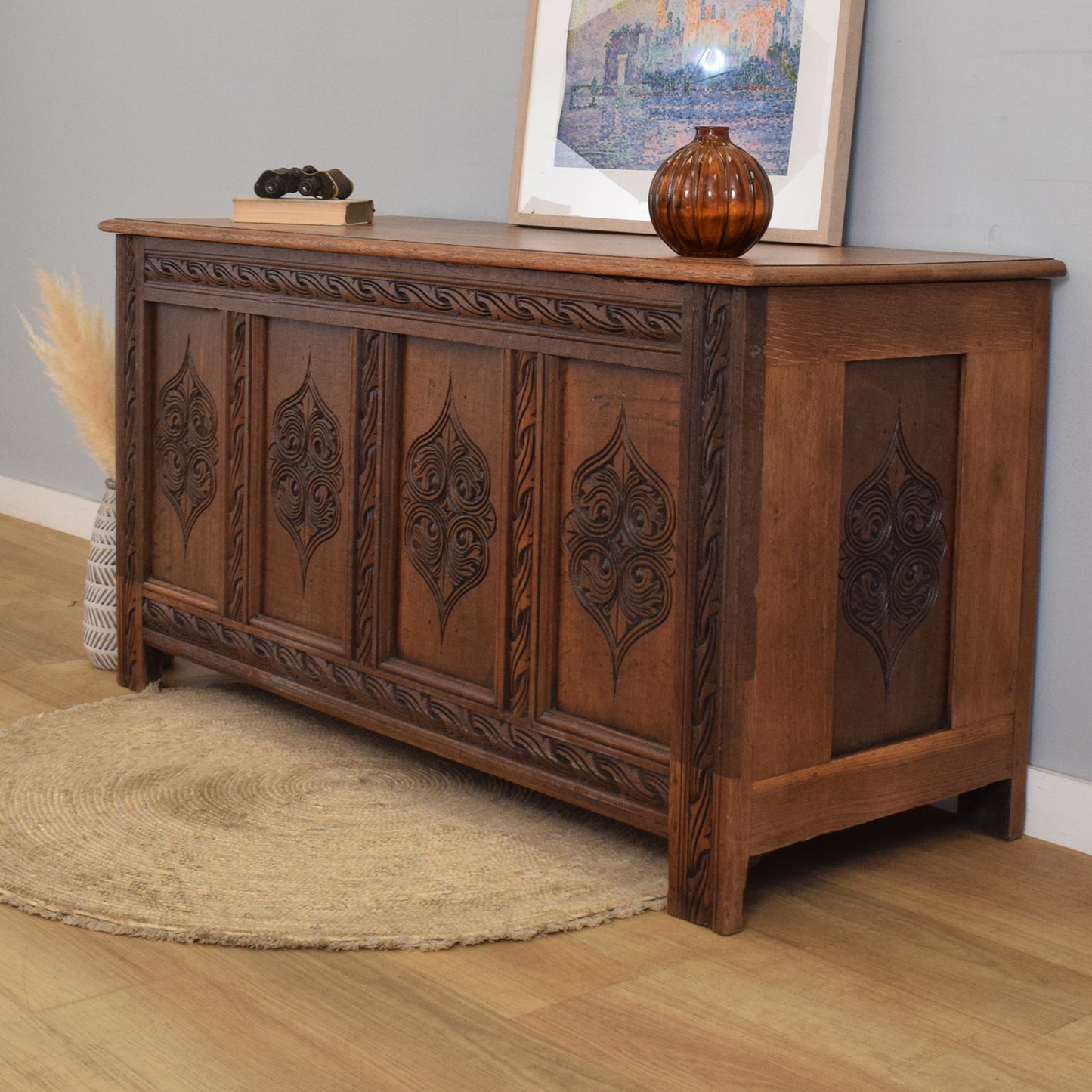 Antique Carved Coffer