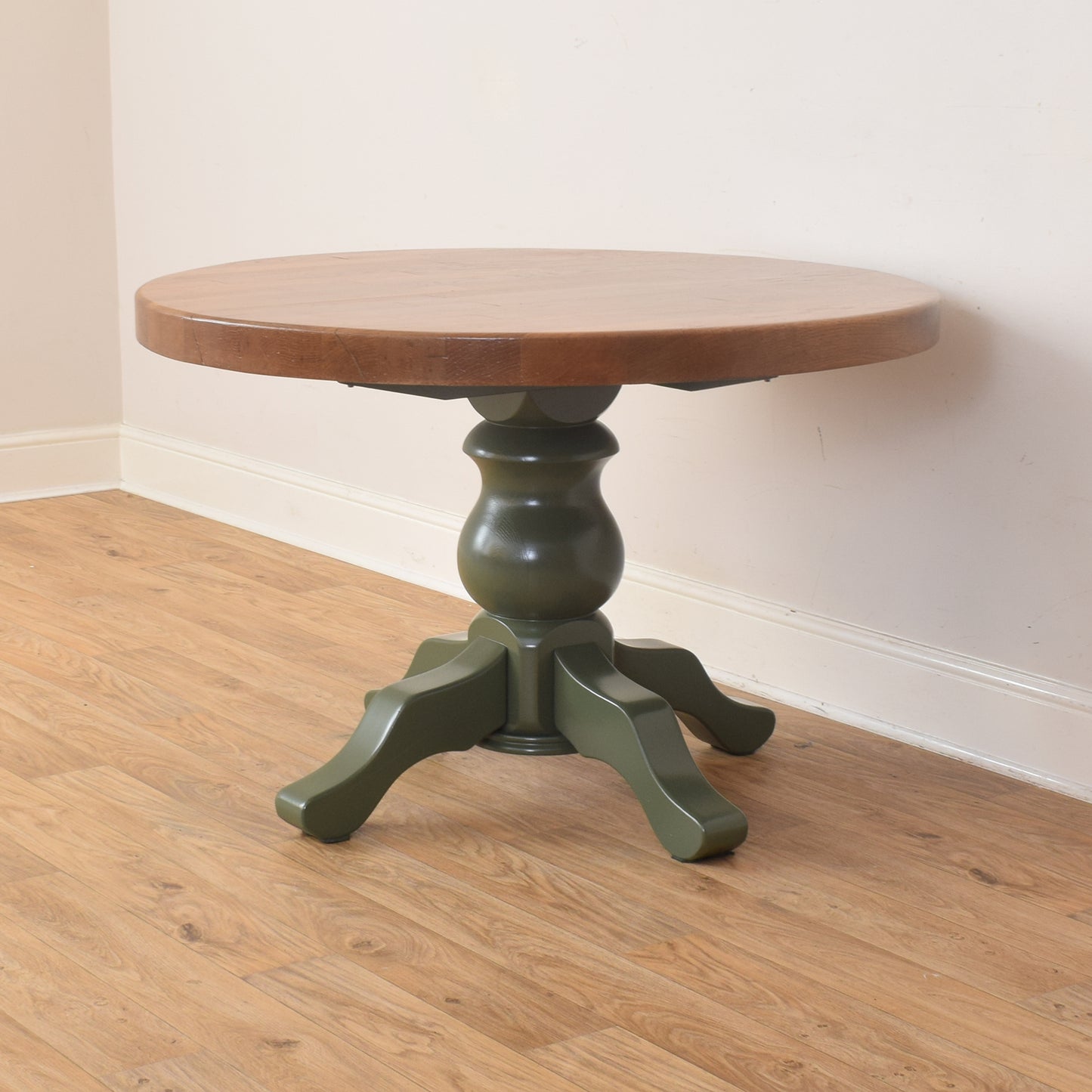 Painted Oak Table And Four Chairs