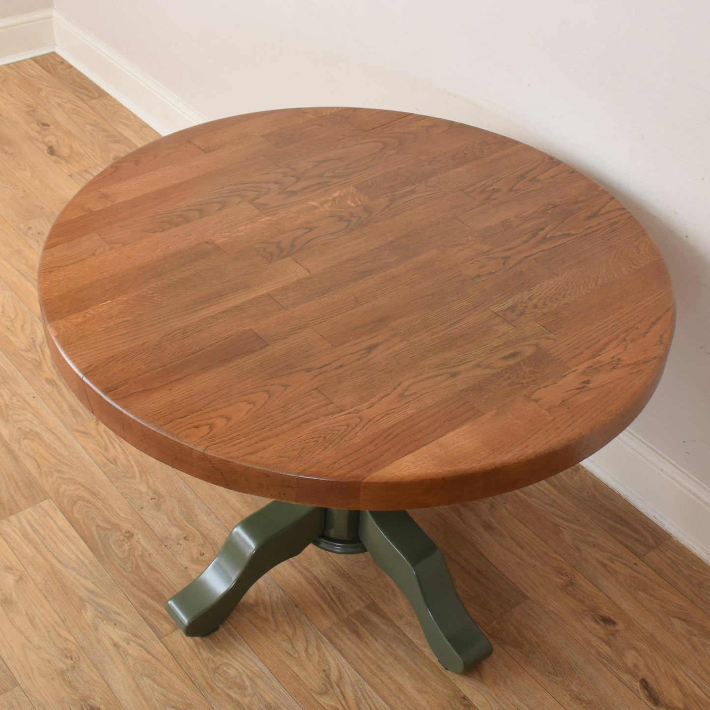 Painted Oak Table And Four Chairs