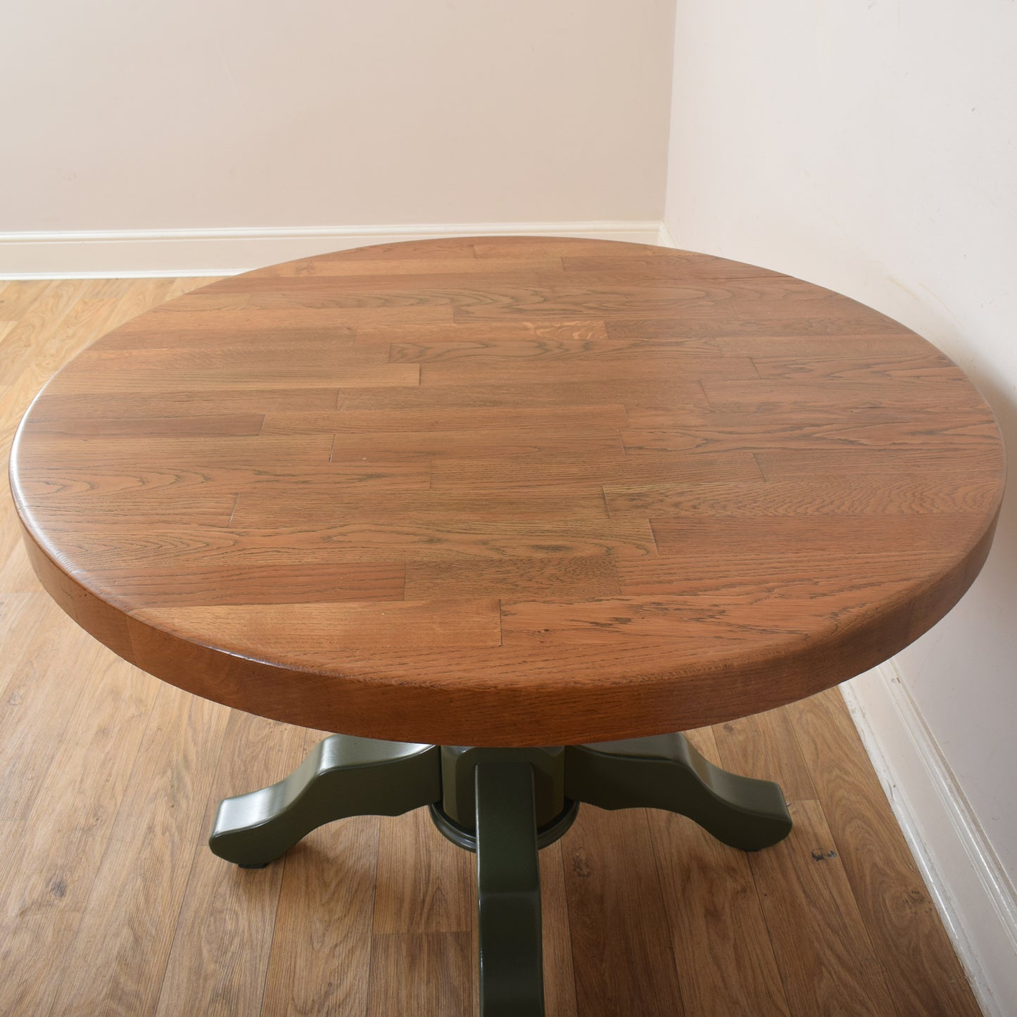 Painted Oak Table And Four Chairs