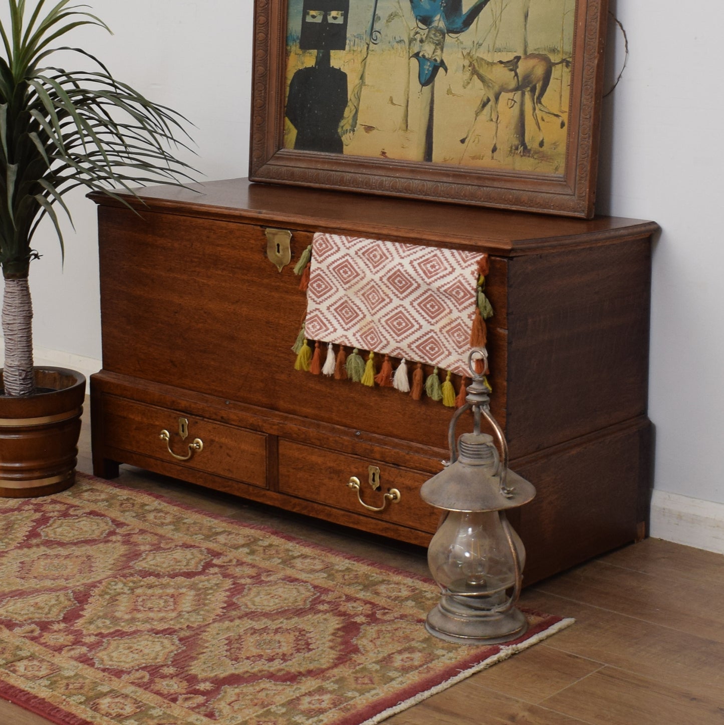 Vintage Oak Mule Chest