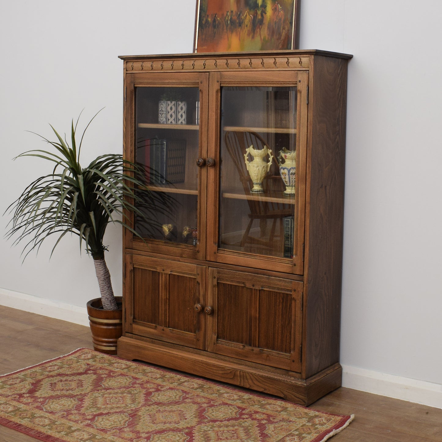 Restored Ercol Glazed Bookcase