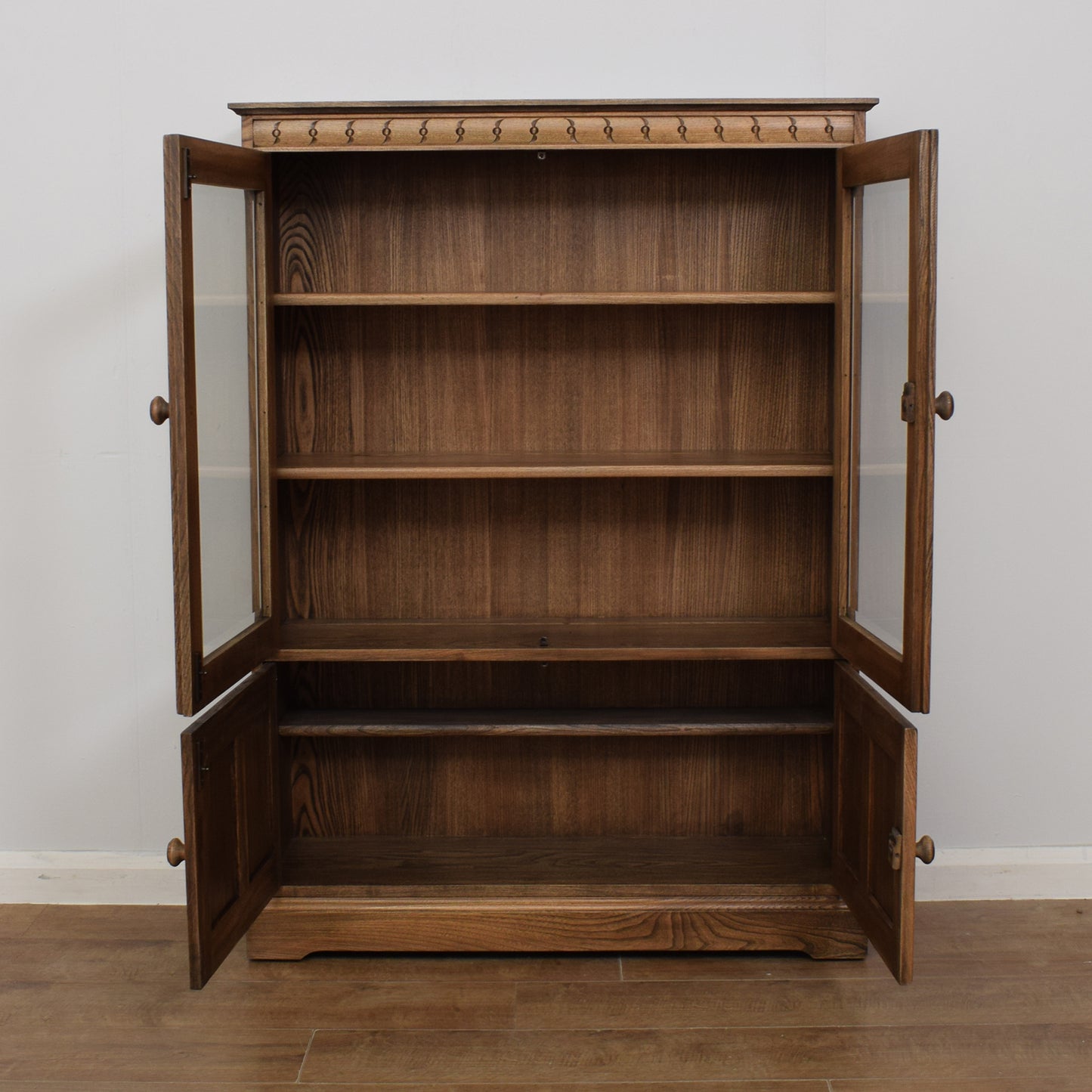 Restored Ercol Glazed Bookcase