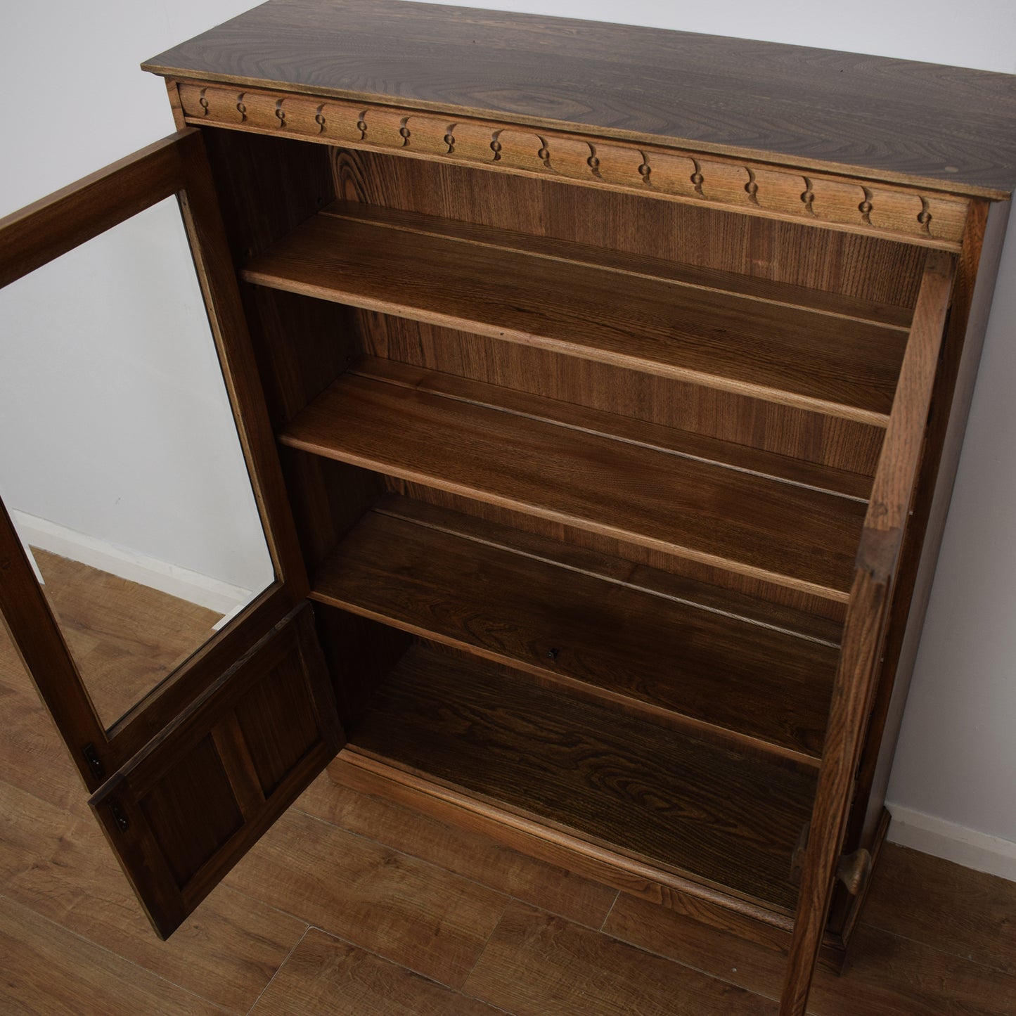 Restored Ercol Glazed Bookcase