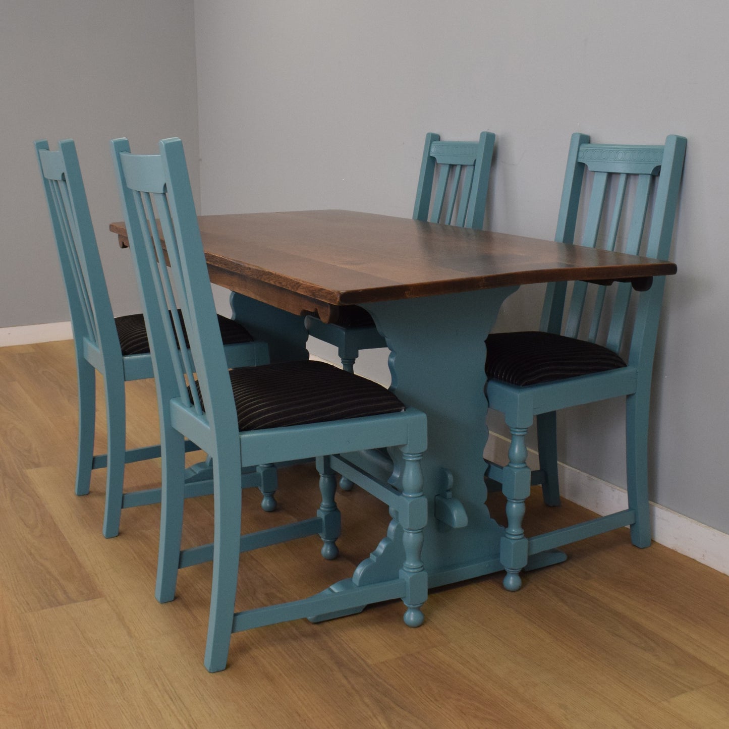 Painted Table and Four Chairs